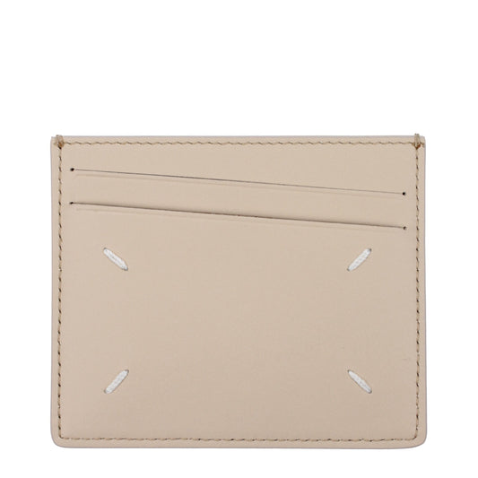 Beige Leather Cardholder