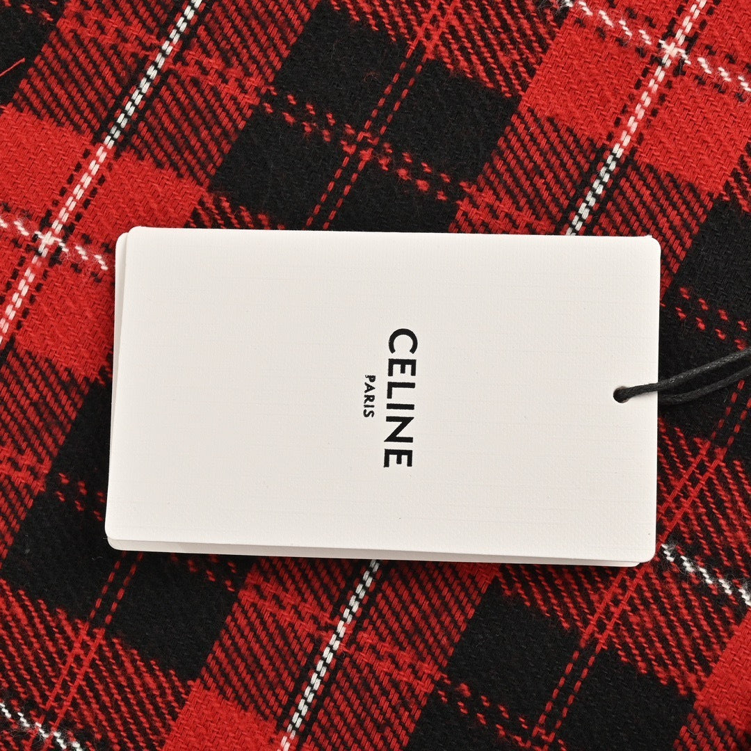 Embroidered plaid shirt