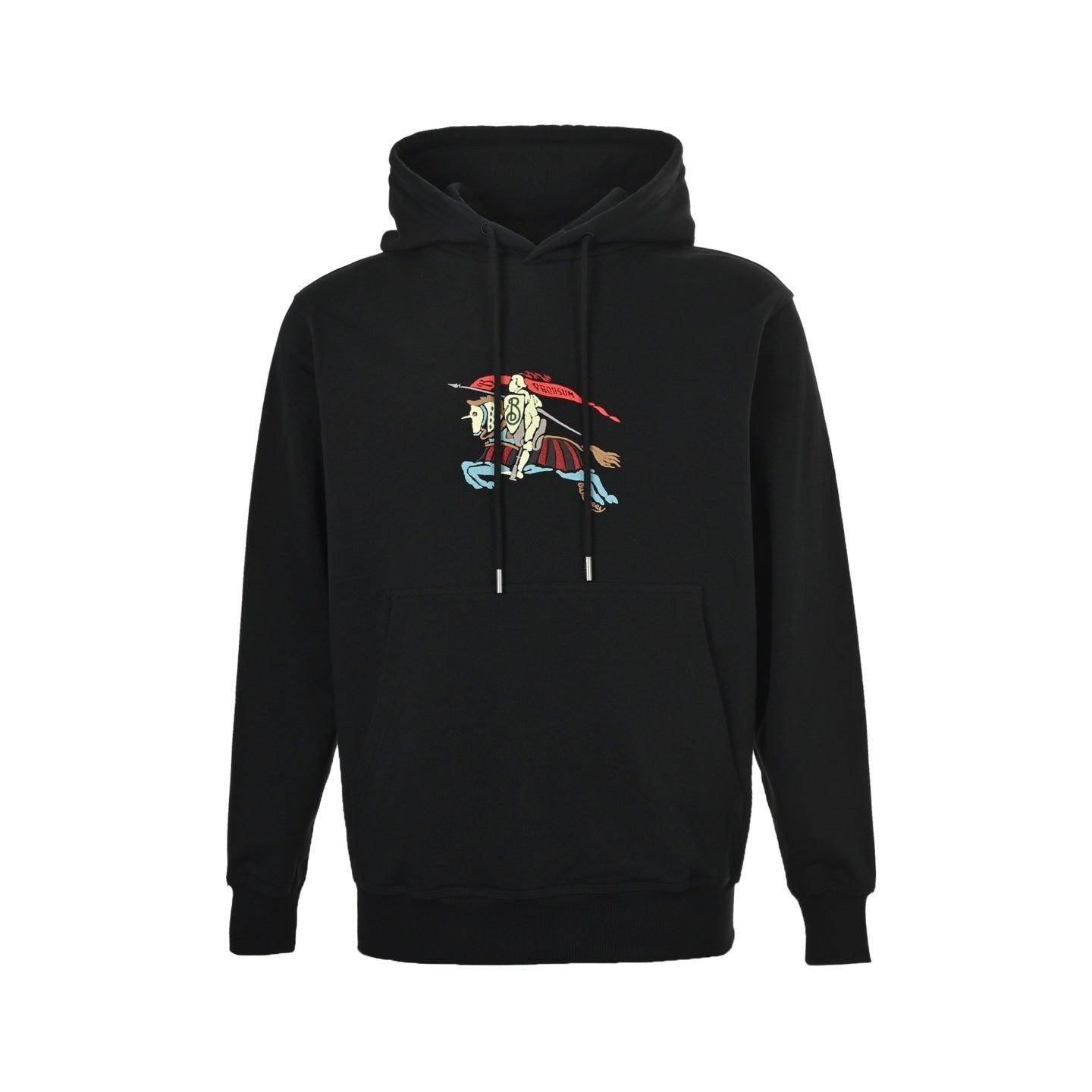 Color-printed warhorse embroidered hoodie