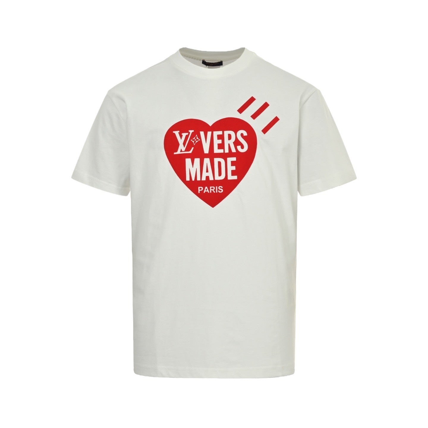 Heart Flocked Print T-shirt