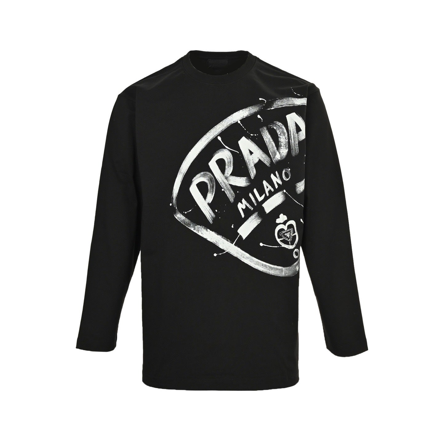 Ink-splash Print Long Sleeve T-shirt