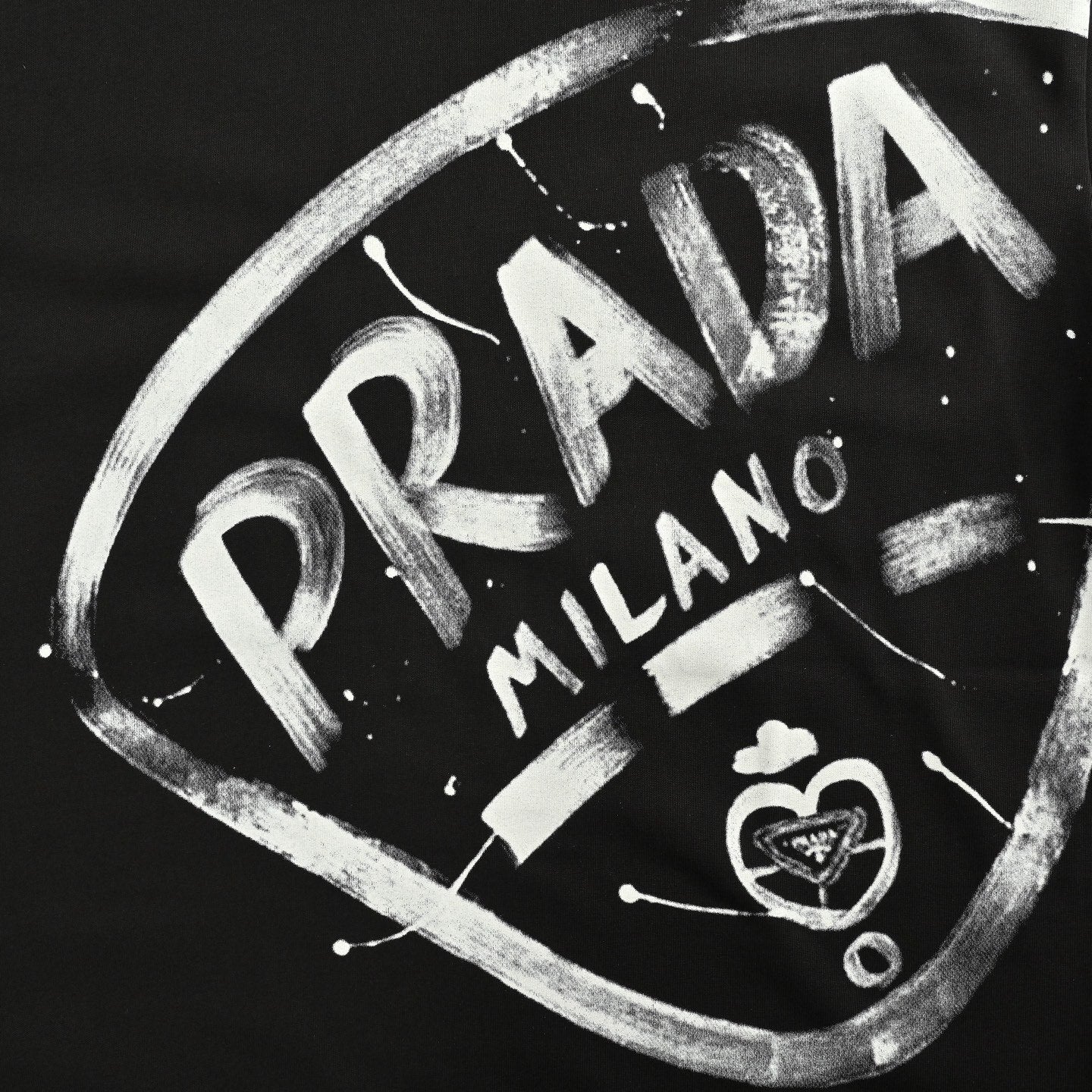 Ink-splash Print Long Sleeve T-shirt