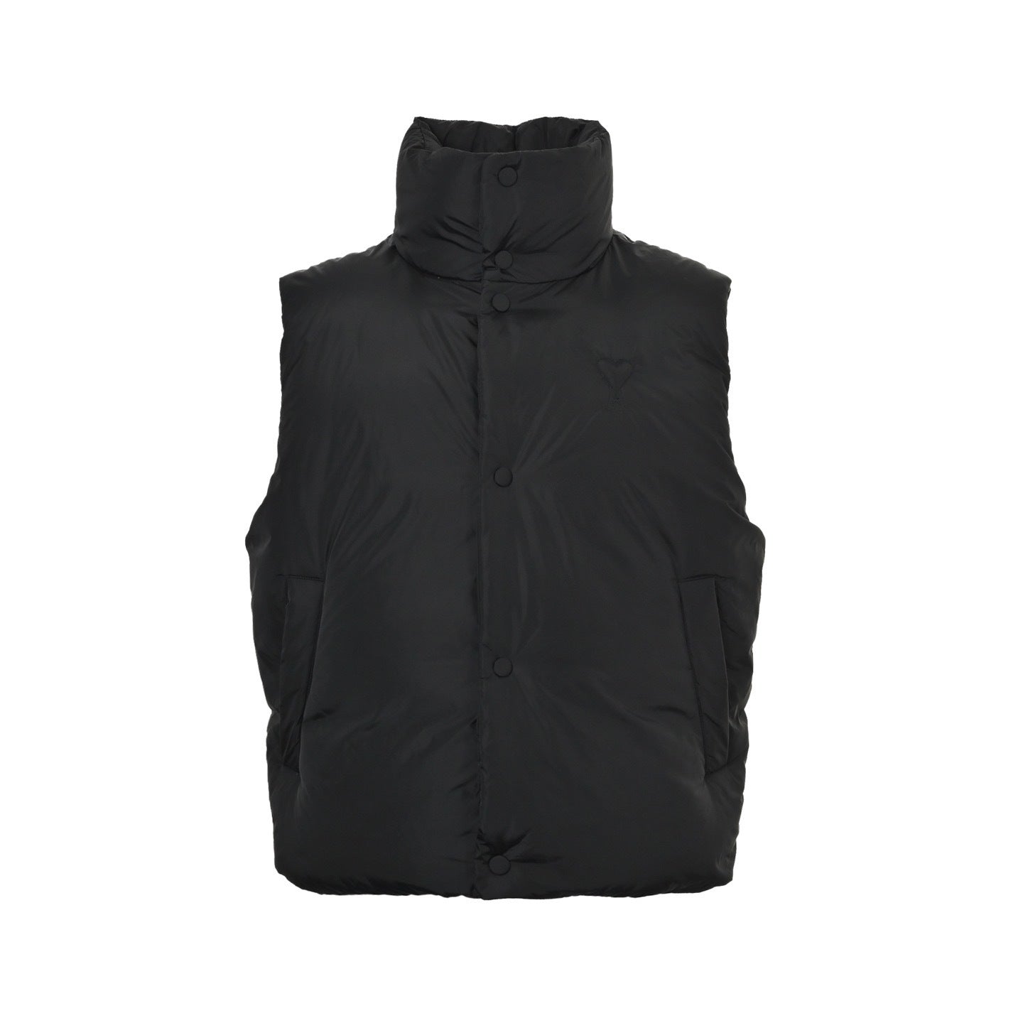 Embossed heart down vest