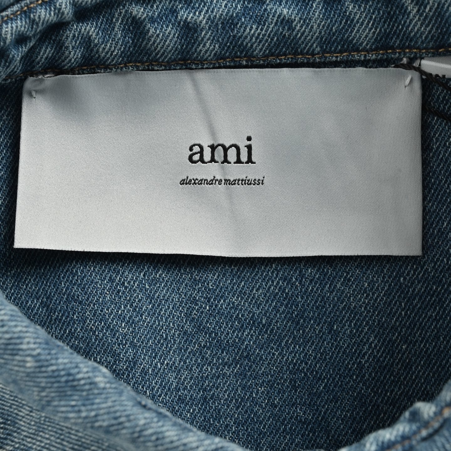 Knitted Heart Embroidered Denim Shirt