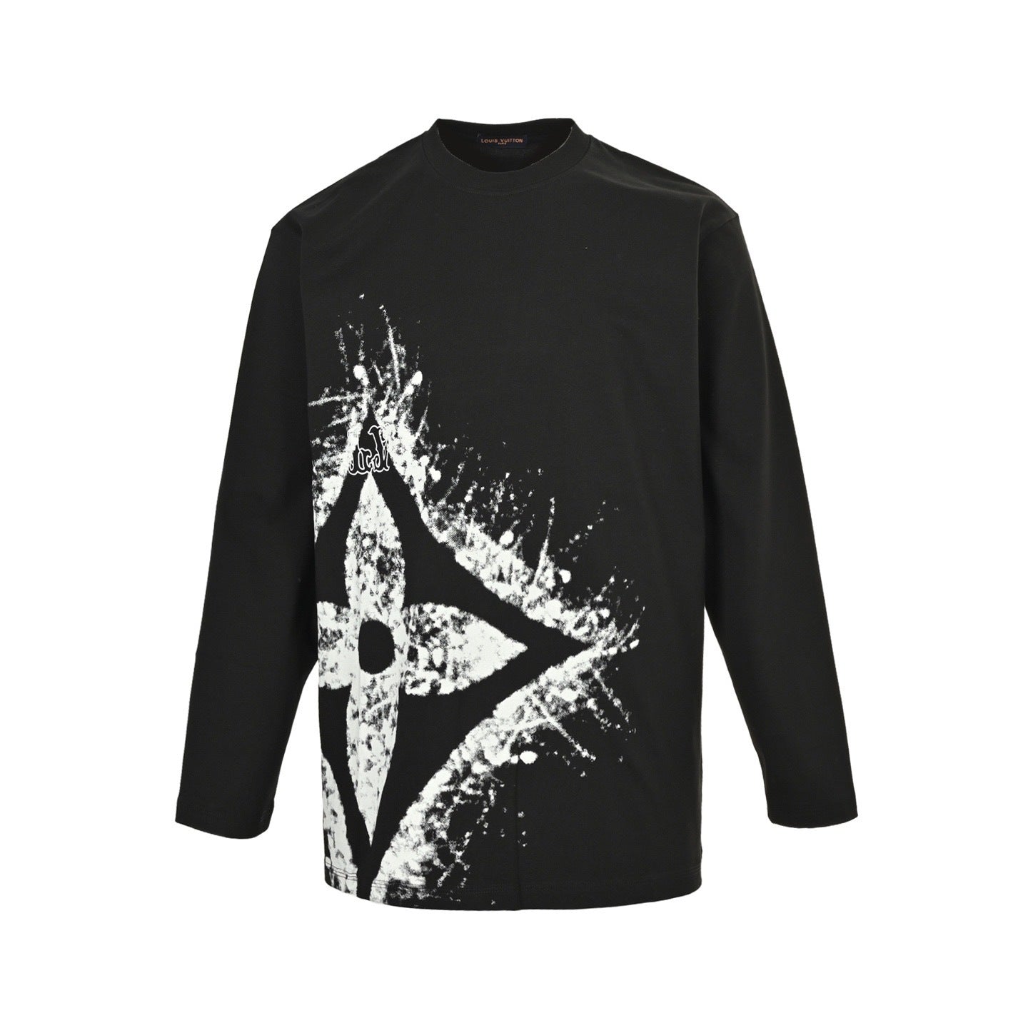 Clover Ink-Splattered Print Long-sleeve T-shirt