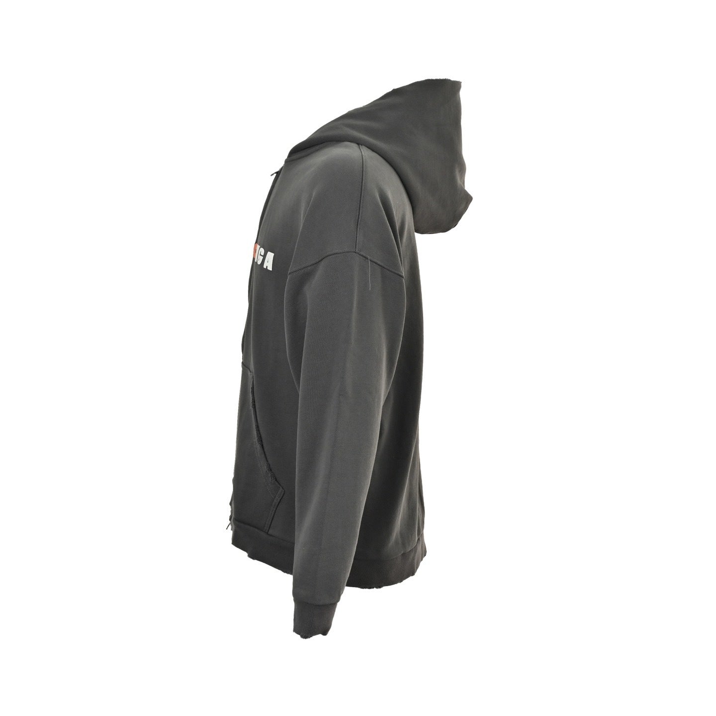 Printed Zip-Up Hoodie