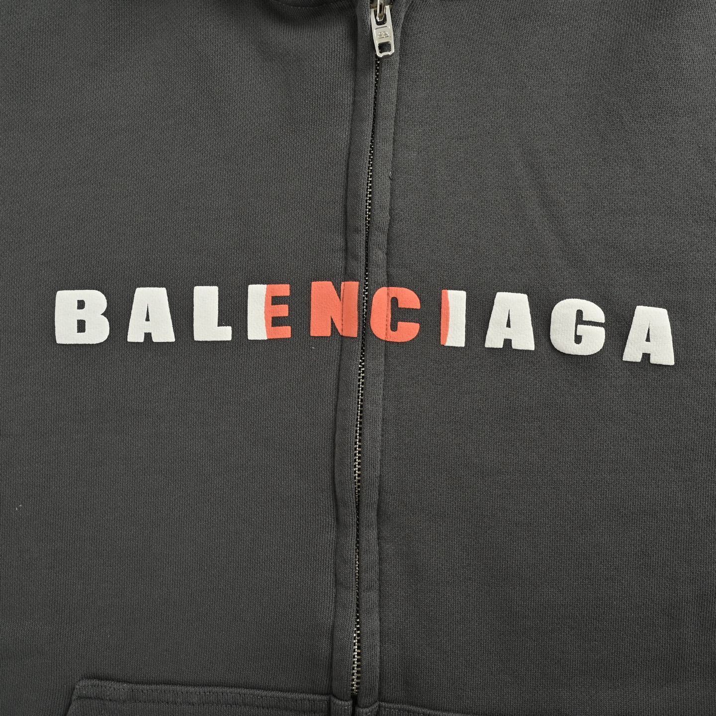 Printed Zip-Up Hoodie