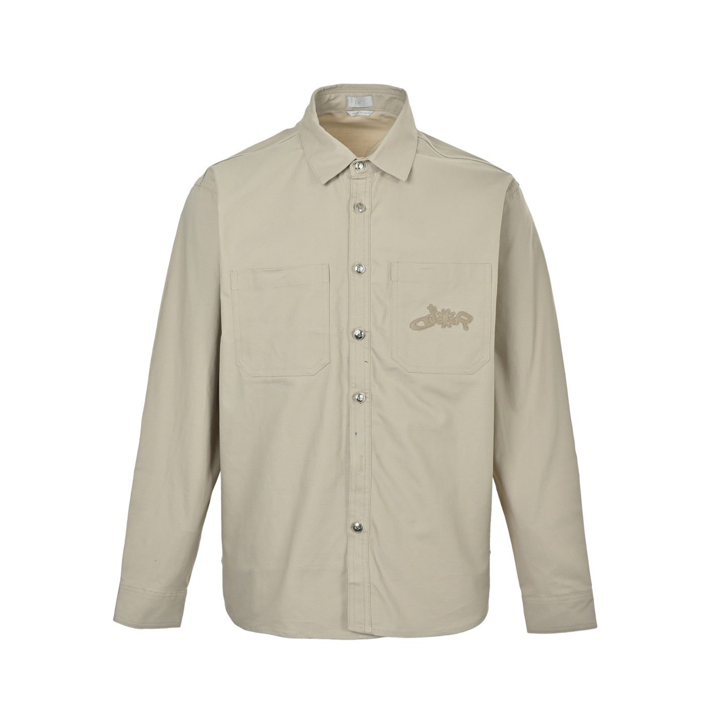Embroidered Logo Canvas Shirt Jacket