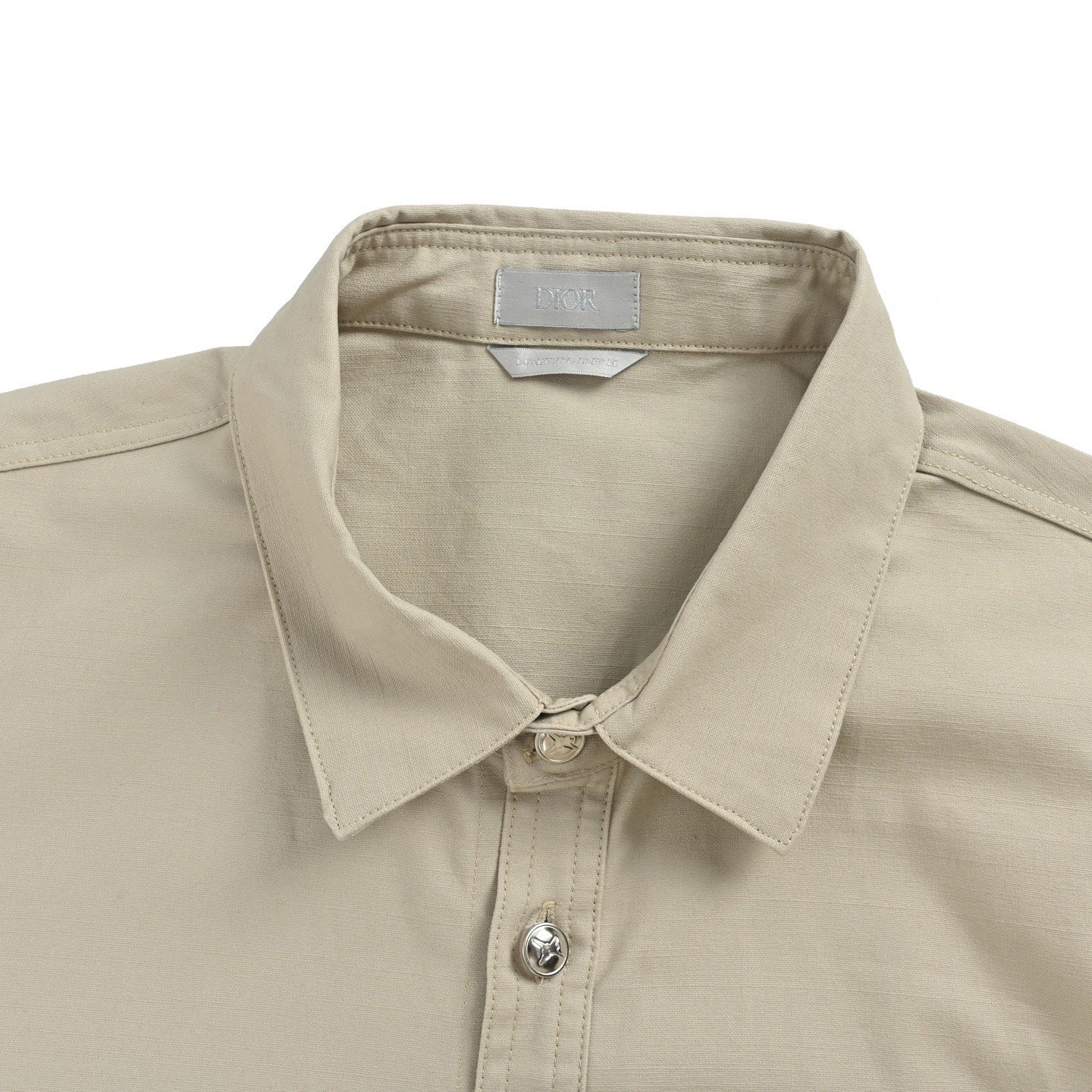 Embroidered Logo Canvas Shirt Jacket