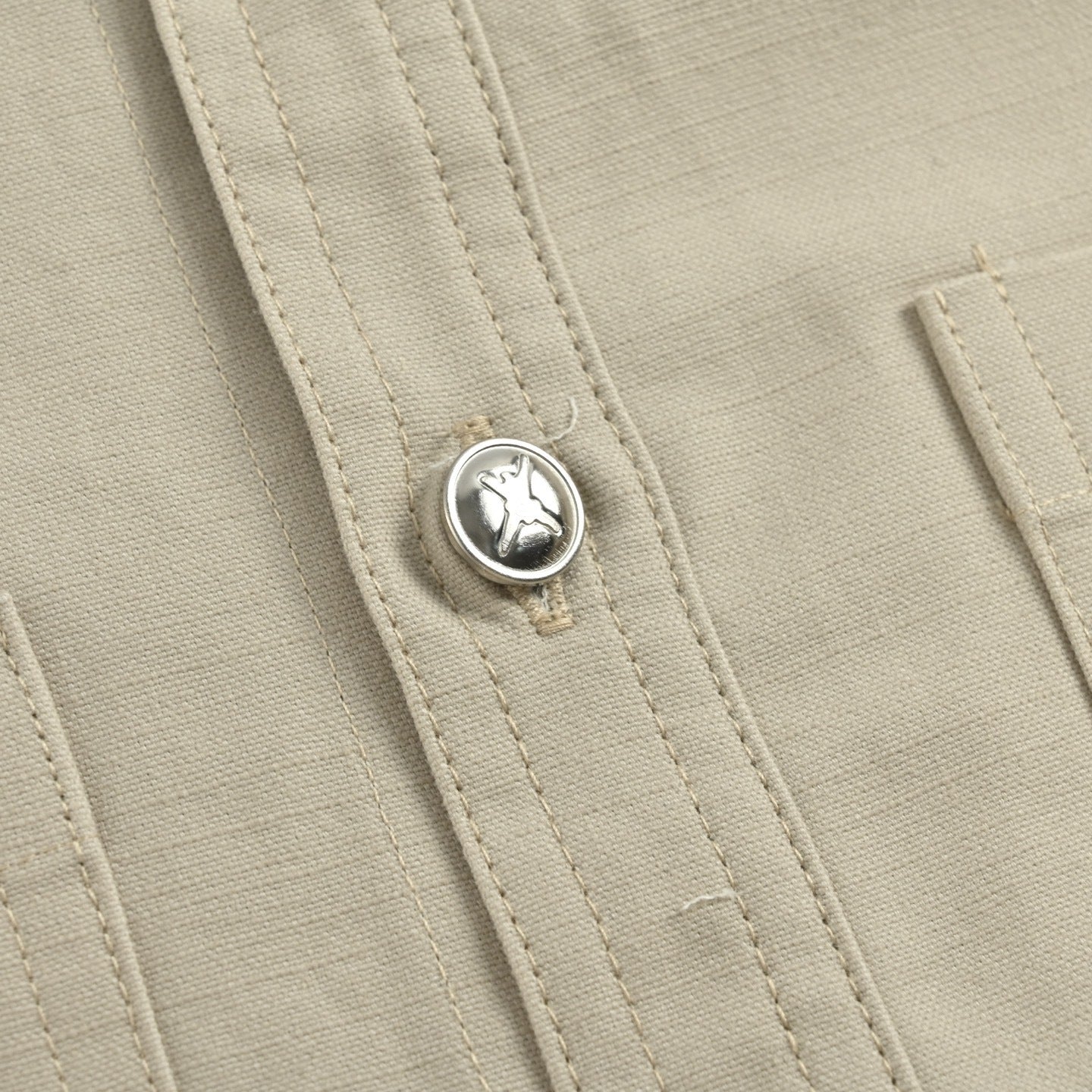 Embroidered Logo Canvas Shirt Jacket