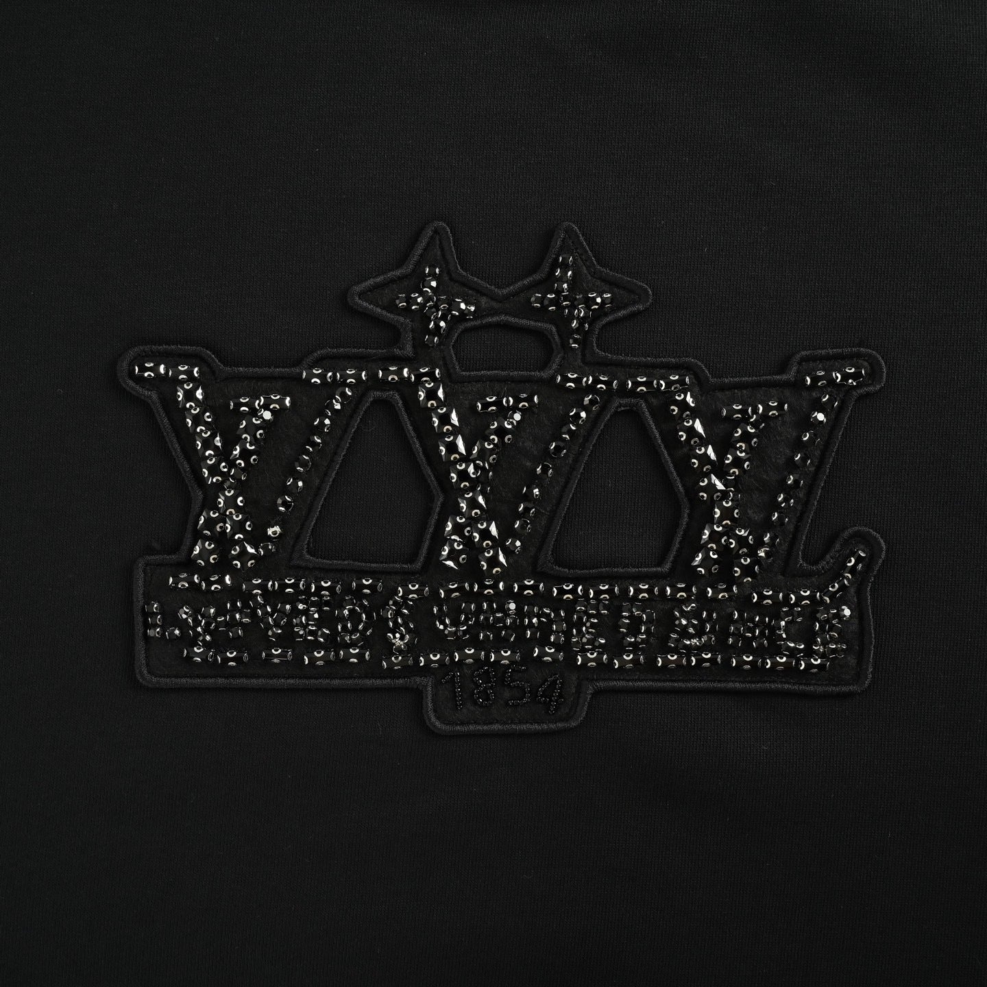 Rhinestone Letter Crewneck Sweatshirt