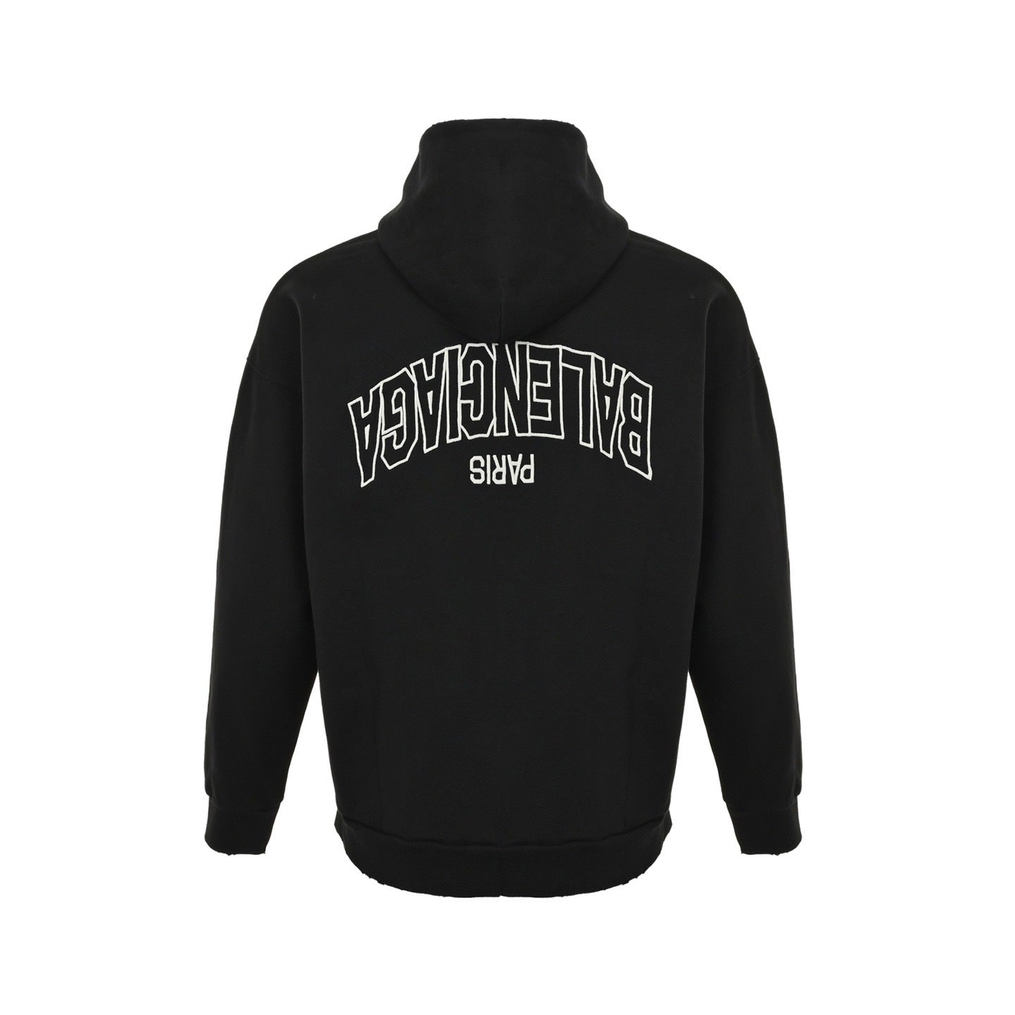 Letter Embroidered Zipper Hoodie