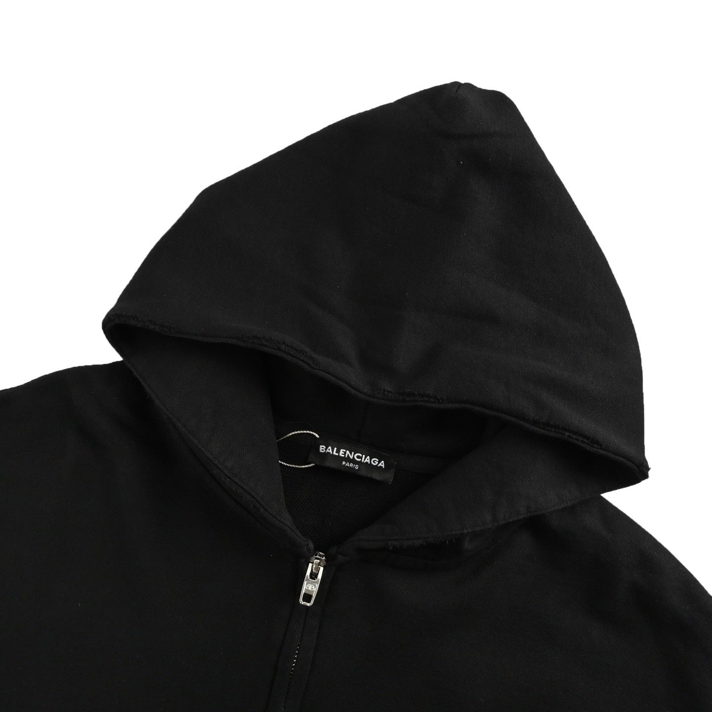 Letter Embroidered Zipper Hoodie