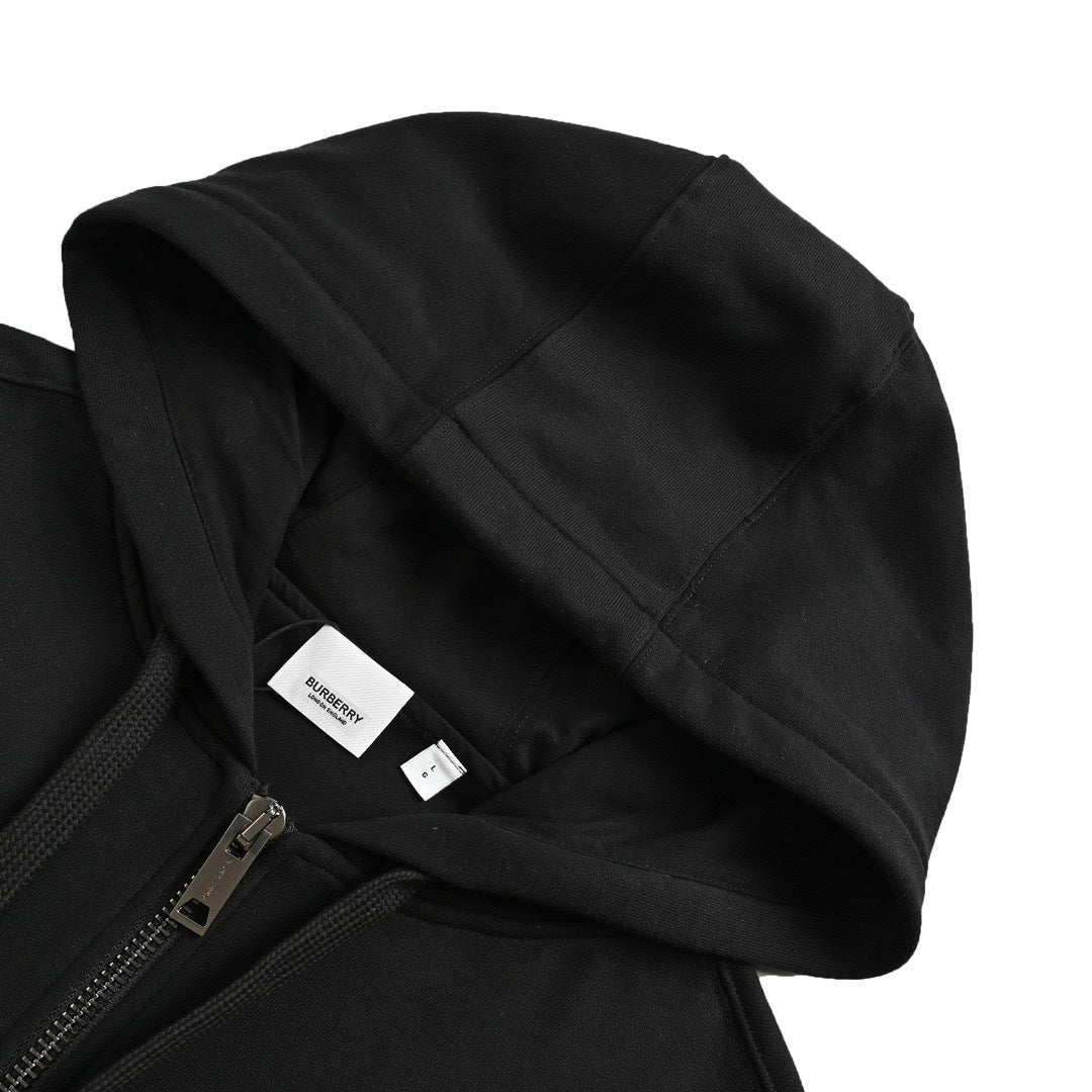 Embroidered Zipper Hoodie Jacket