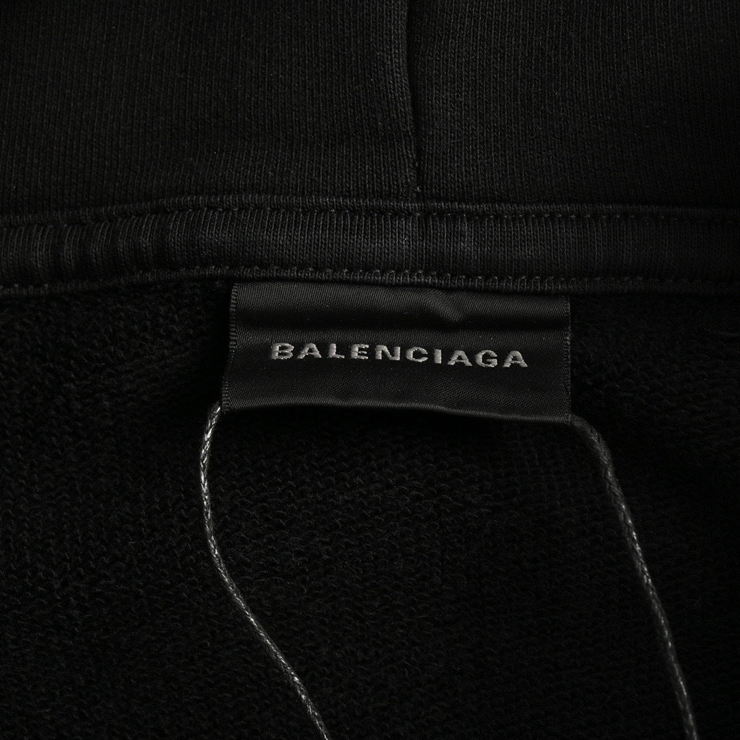 Iron Tower Print Washed Hoodie