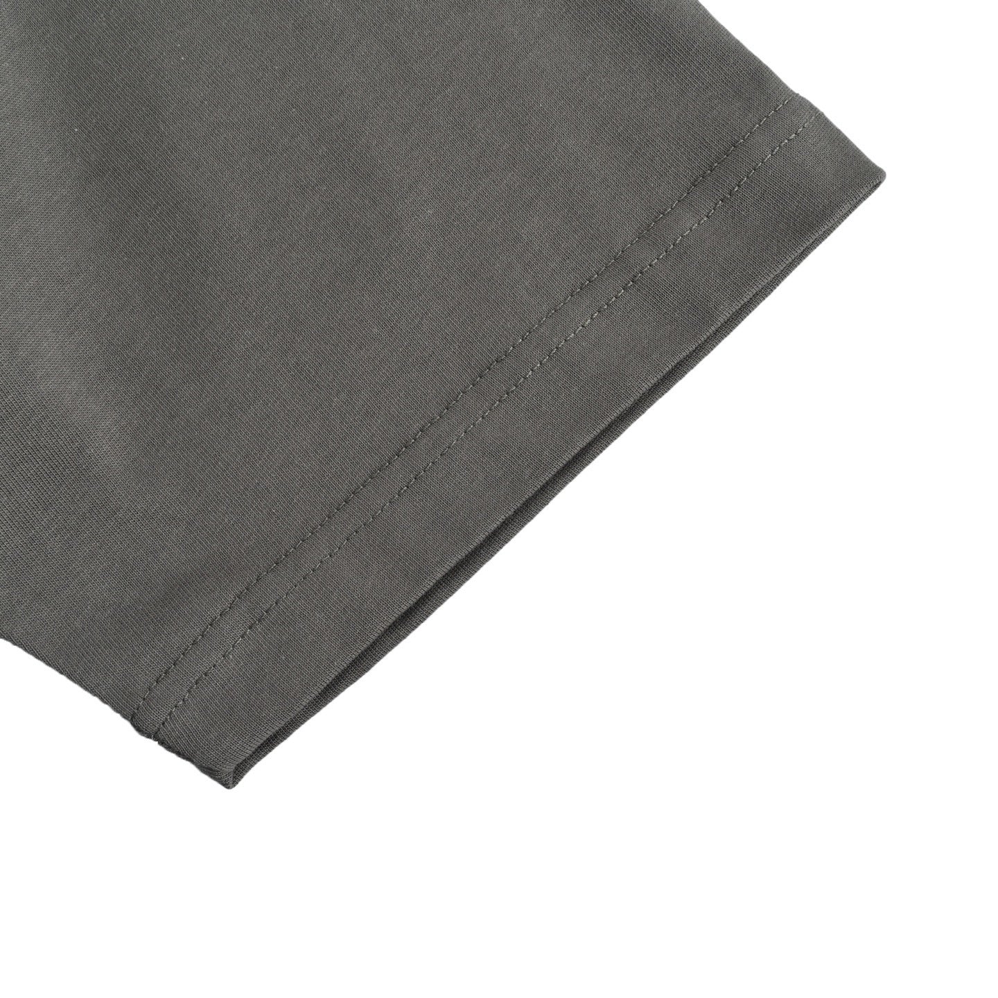 Green embroidered letter T-shirt