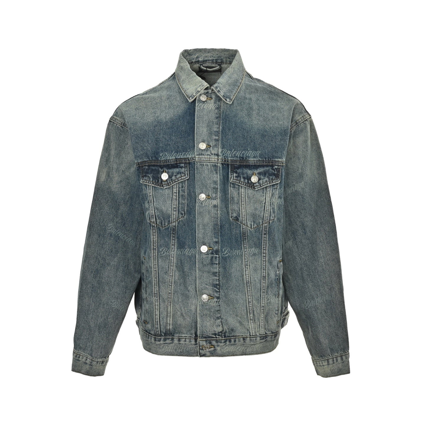 Letter Washed Denim Jacket