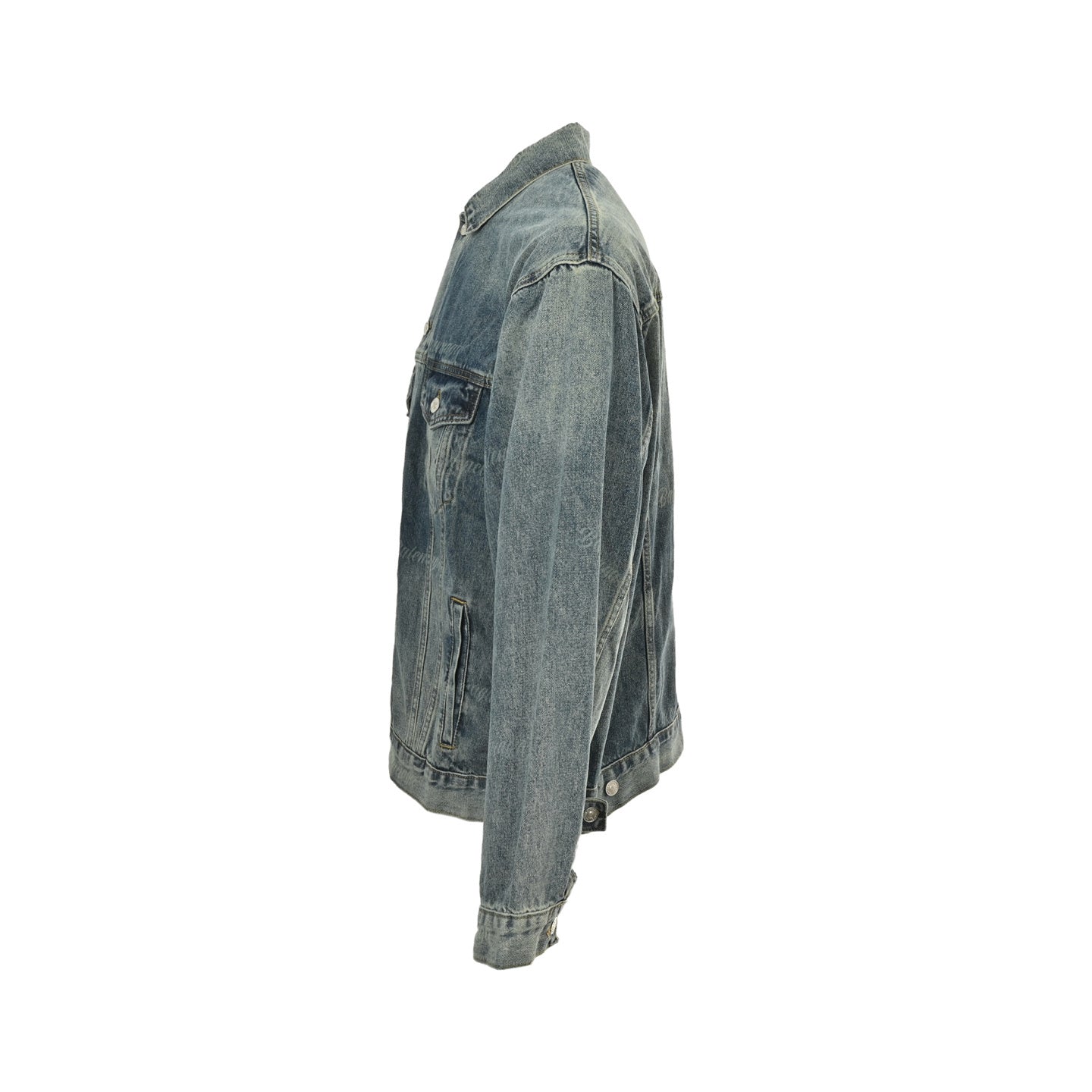 Letter Washed Denim Jacket