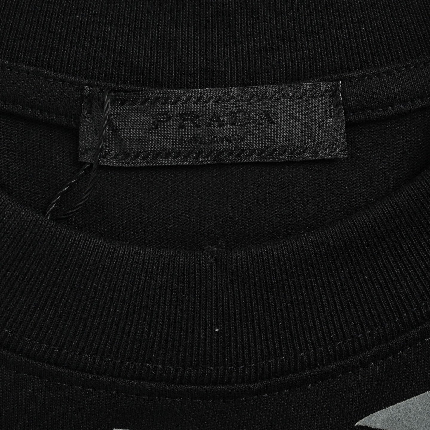 Flocked Letter Print T-shirt