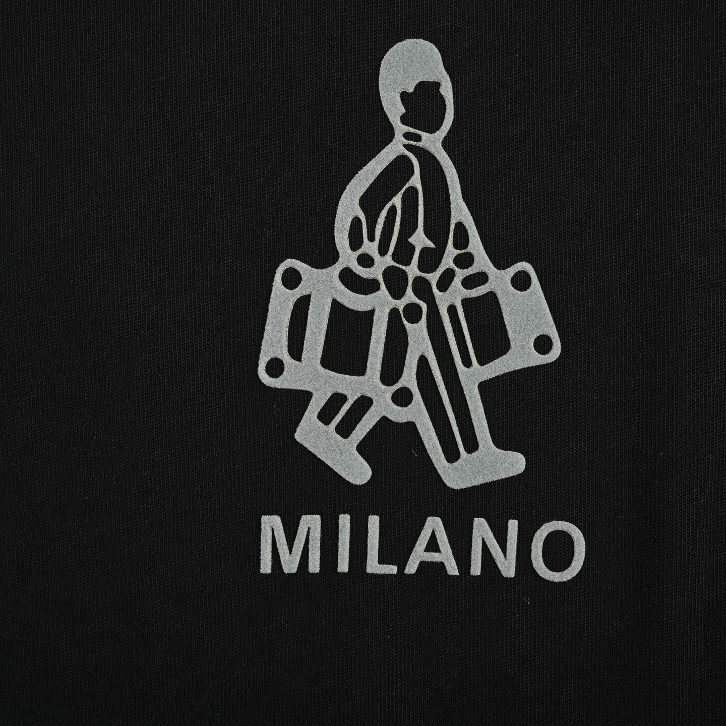 Flocked Letter Print T-shirt