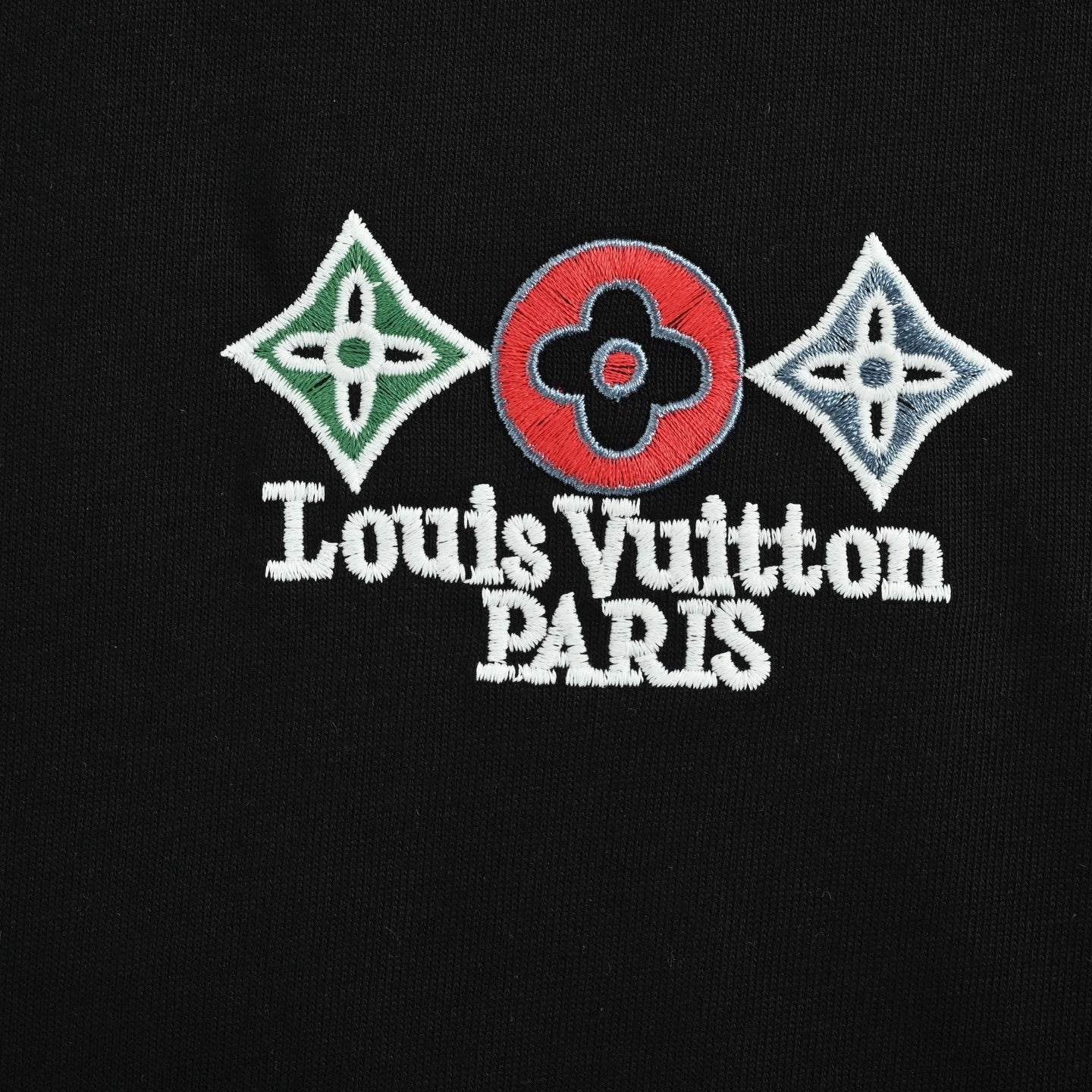 Three-flower Embroidered T-shirt