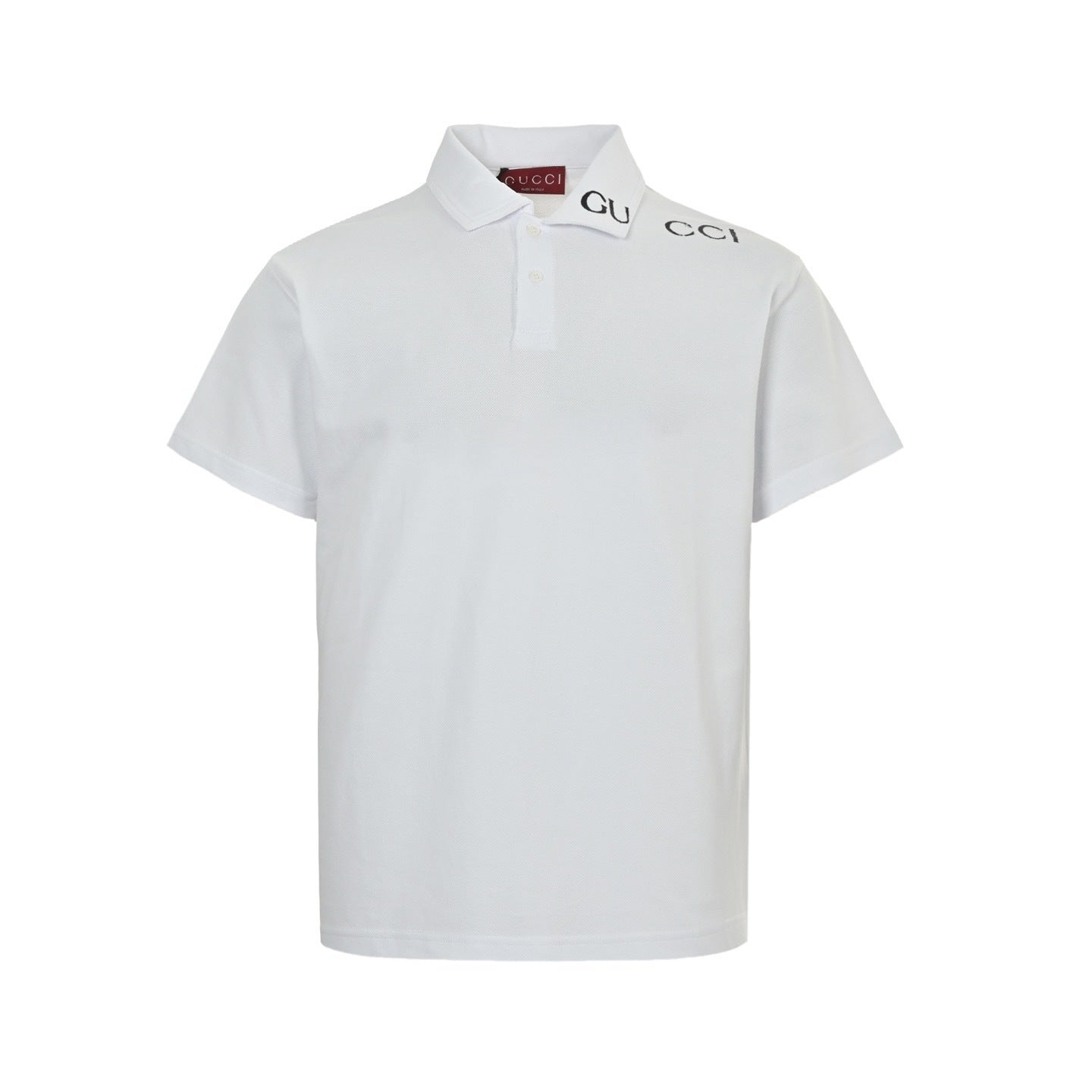 Letter Print Polo T-shirt