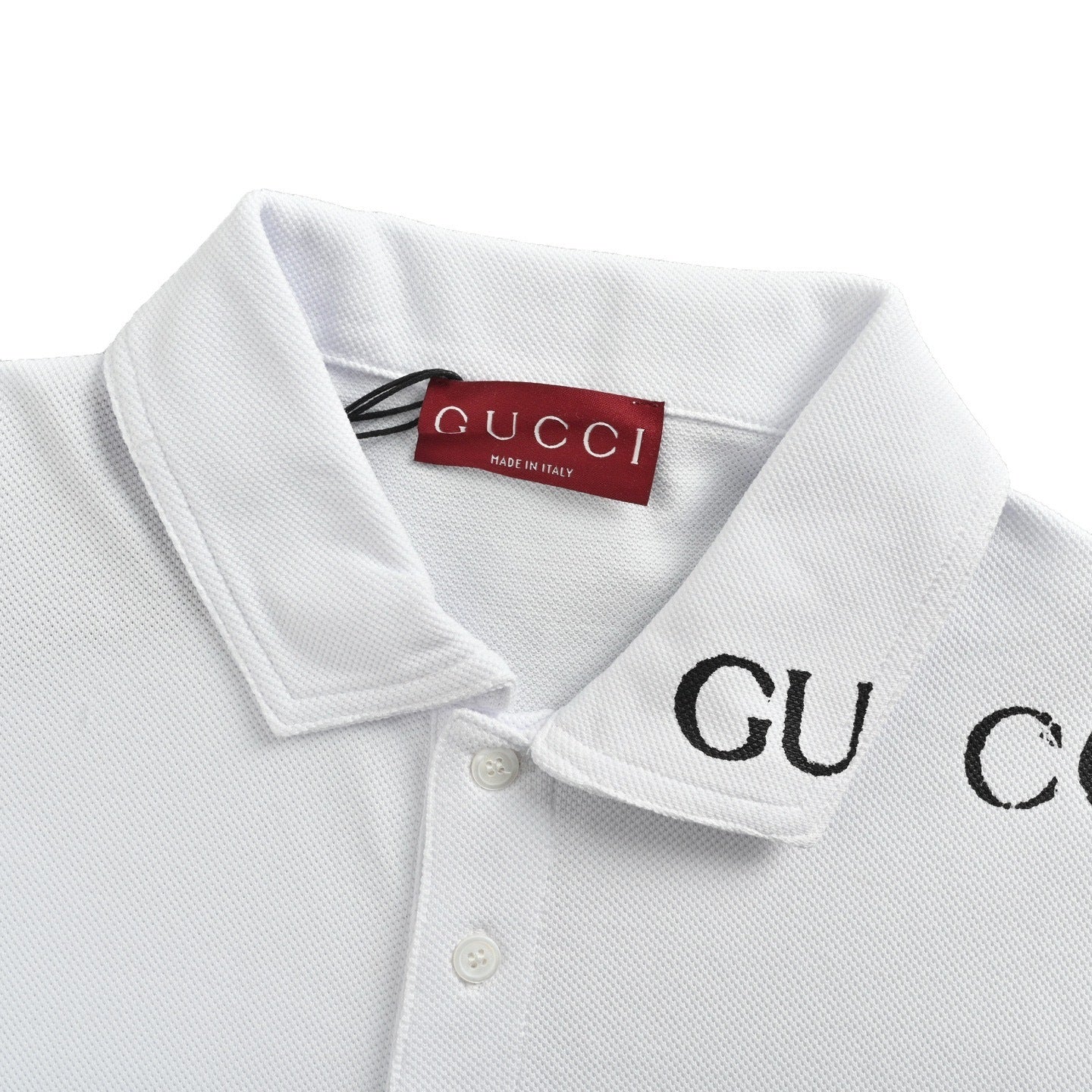 Letter Print Polo T-shirt