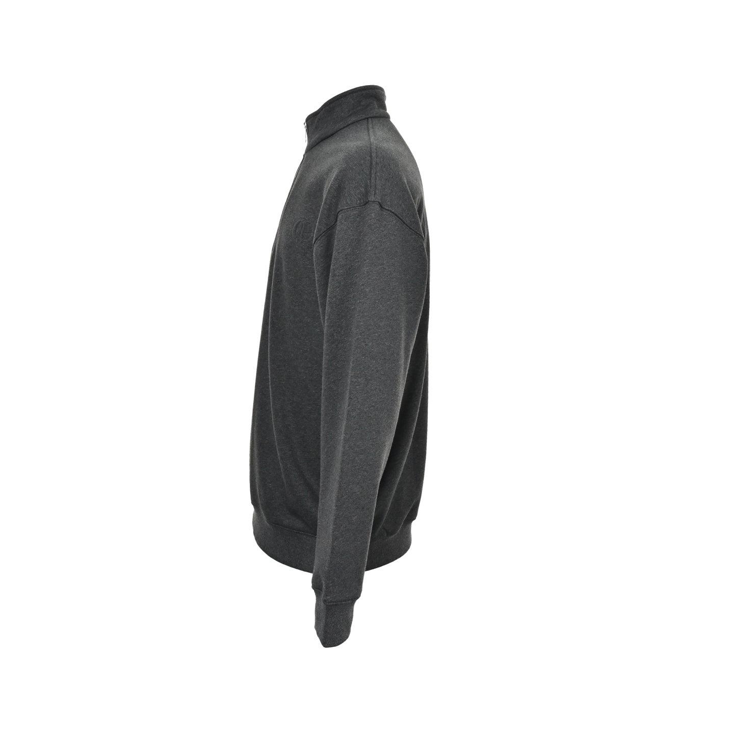 Half-zip stand collar sweatshirt