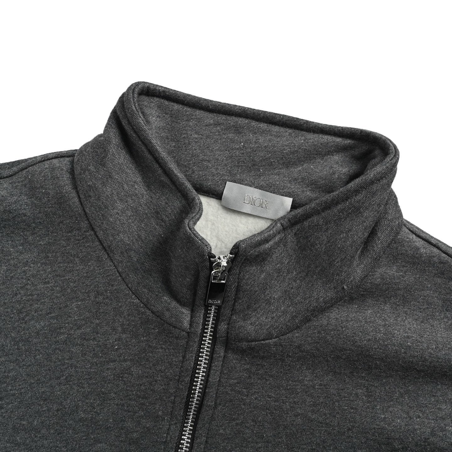 Half-zip stand collar sweatshirt