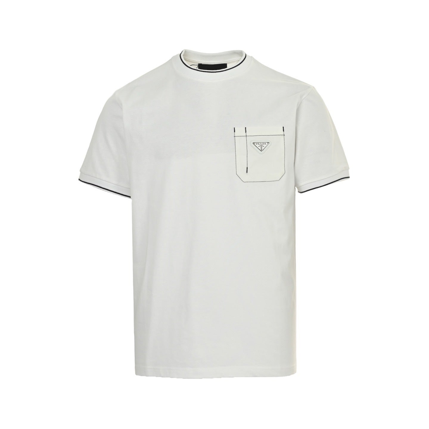 Triangle Applique Patch Pocket T-Shirt