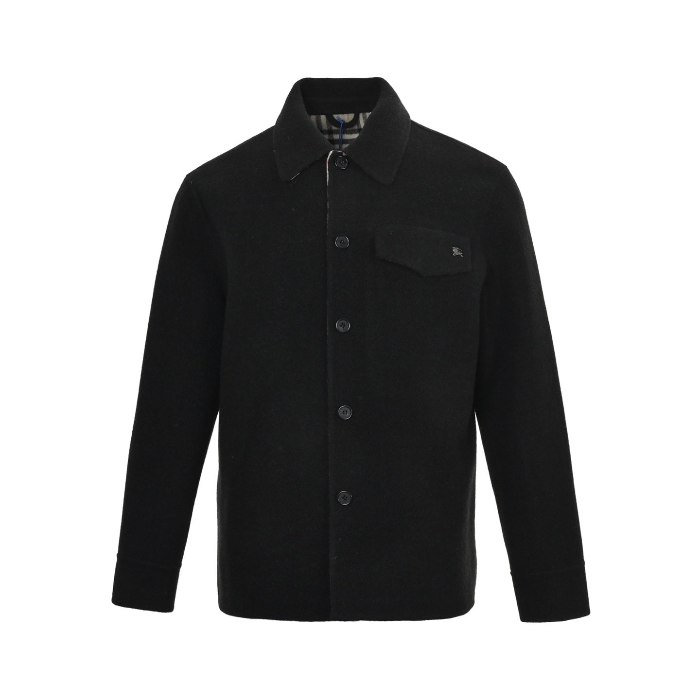 Herringbone Woolen Shirt Jacket