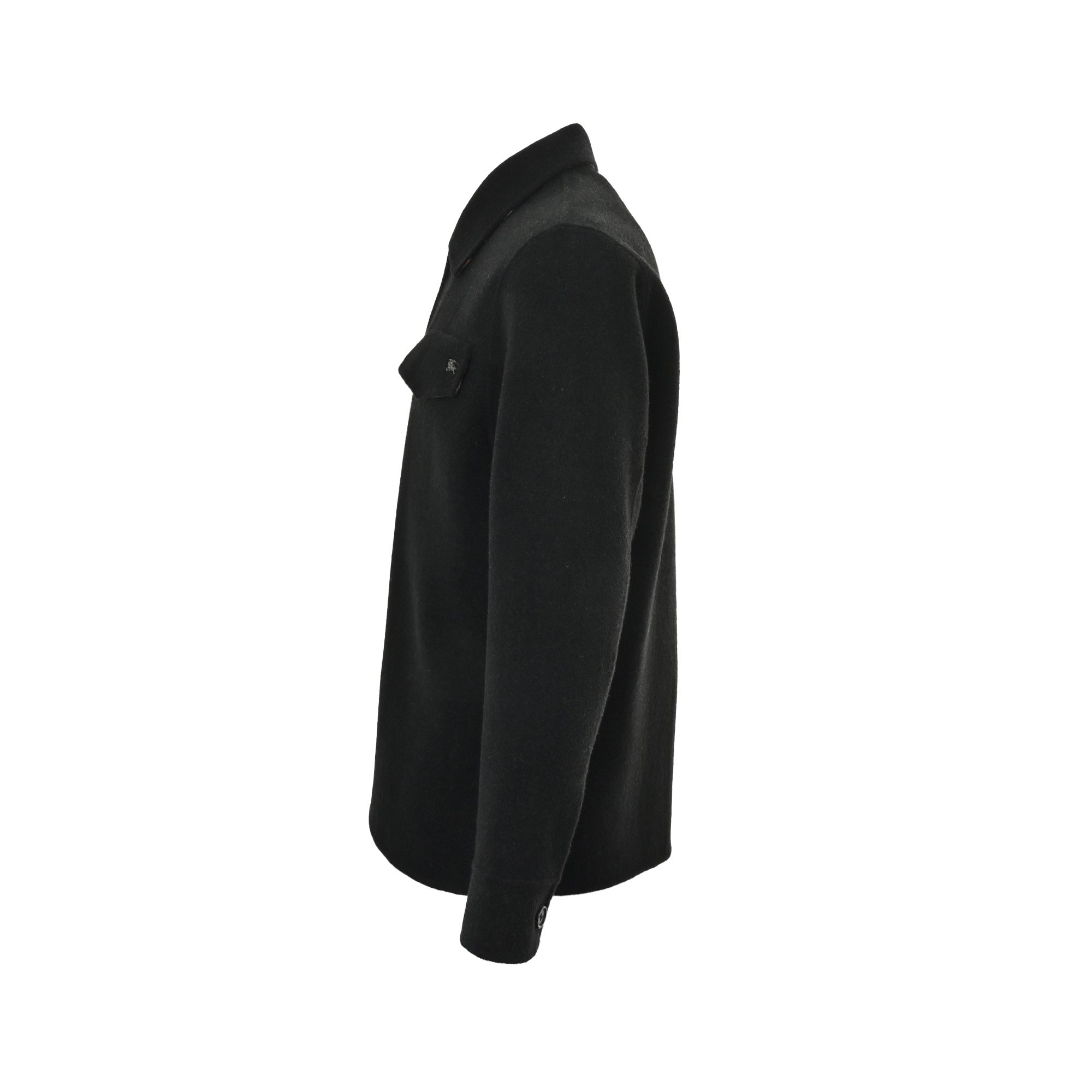 Herringbone Woolen Shirt Jacket