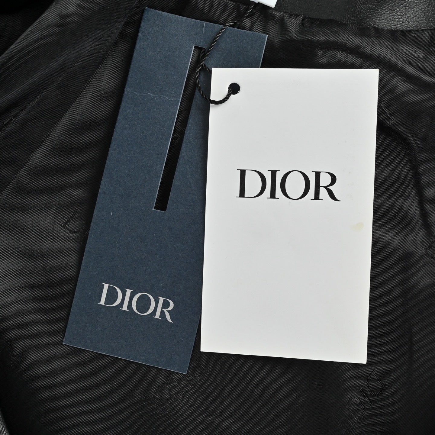 Diamond-pattern leather jacket