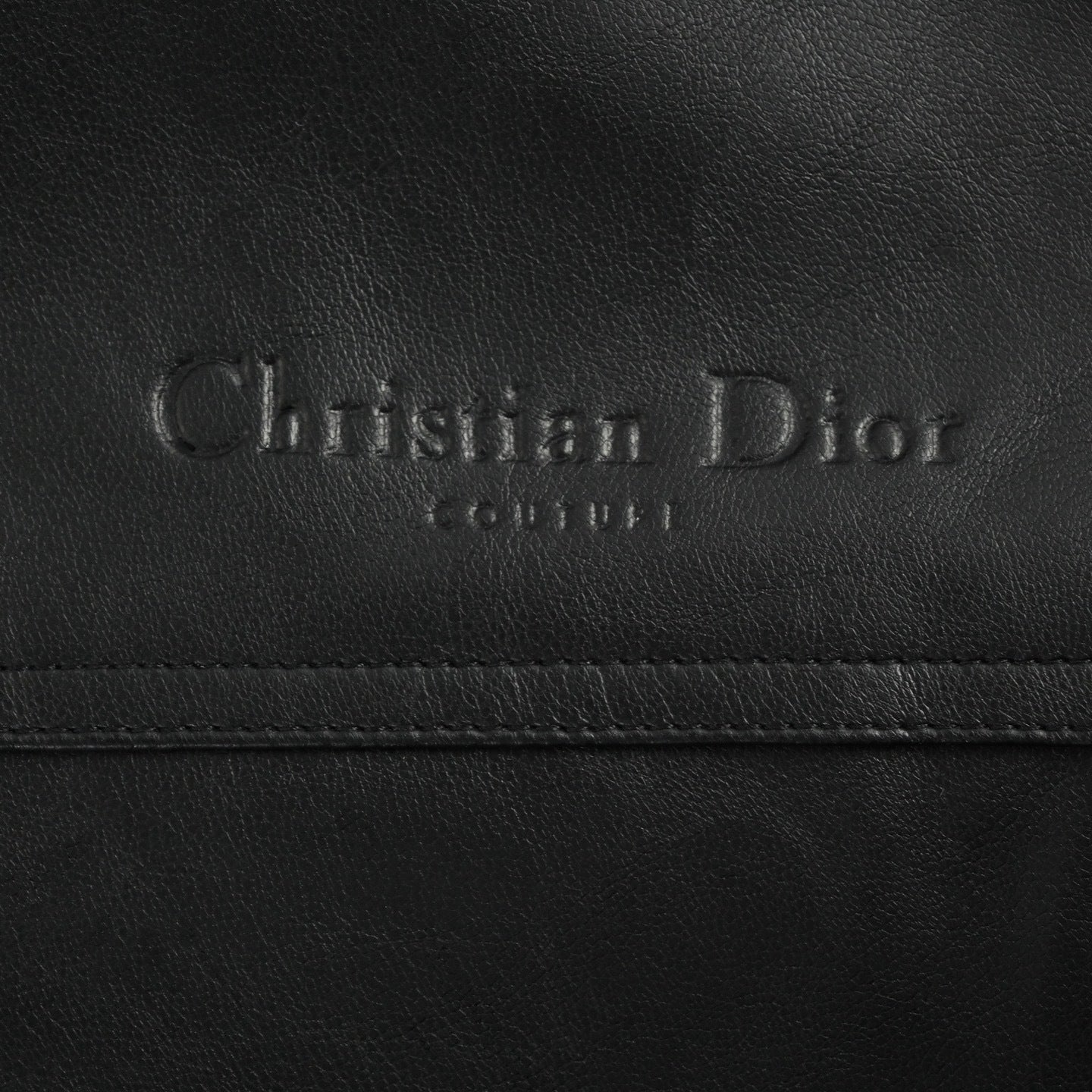 Diamond-pattern leather jacket