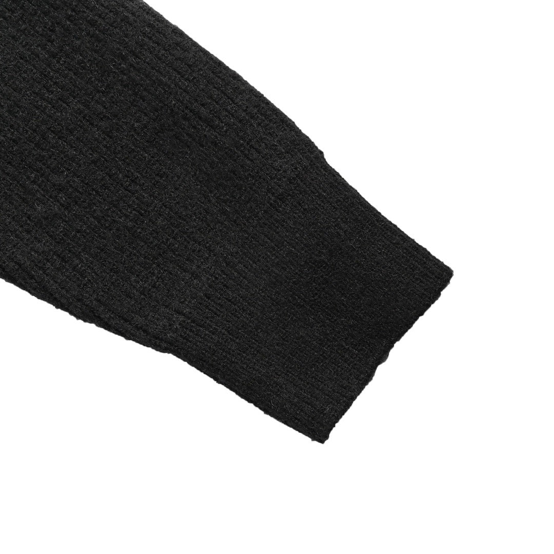 Embroidered Zipper Sweater Jacket