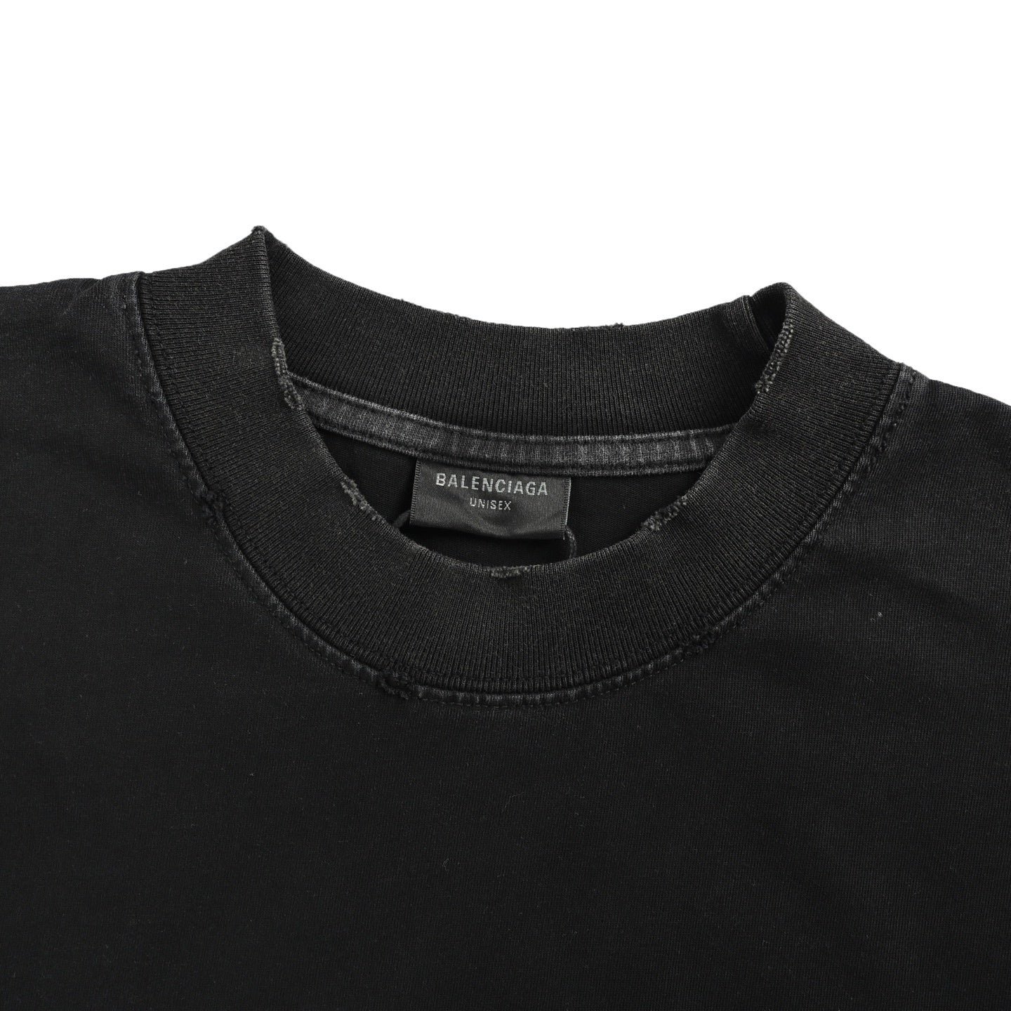 Tape Print Washed T-shirt