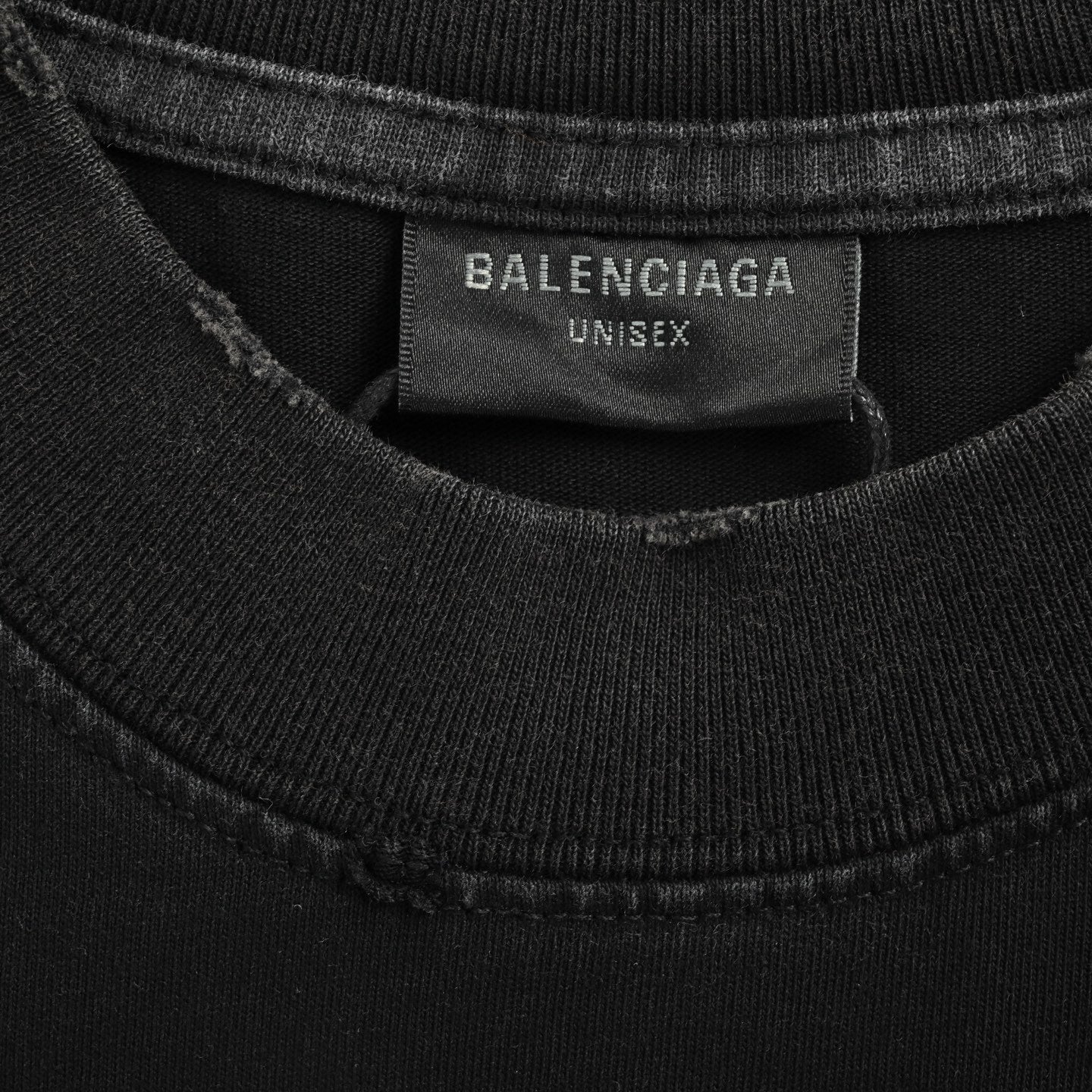 Tape Print Washed T-shirt