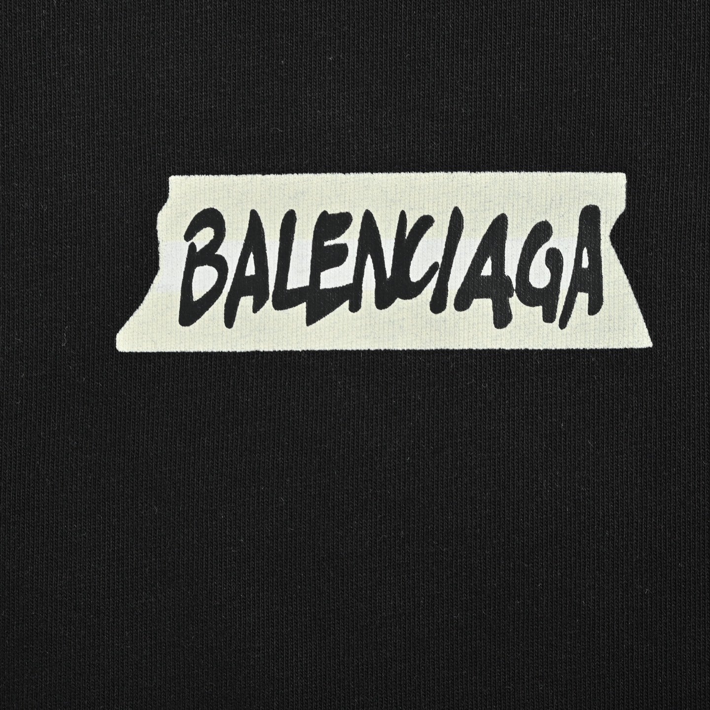 Tape Print Washed T-shirt