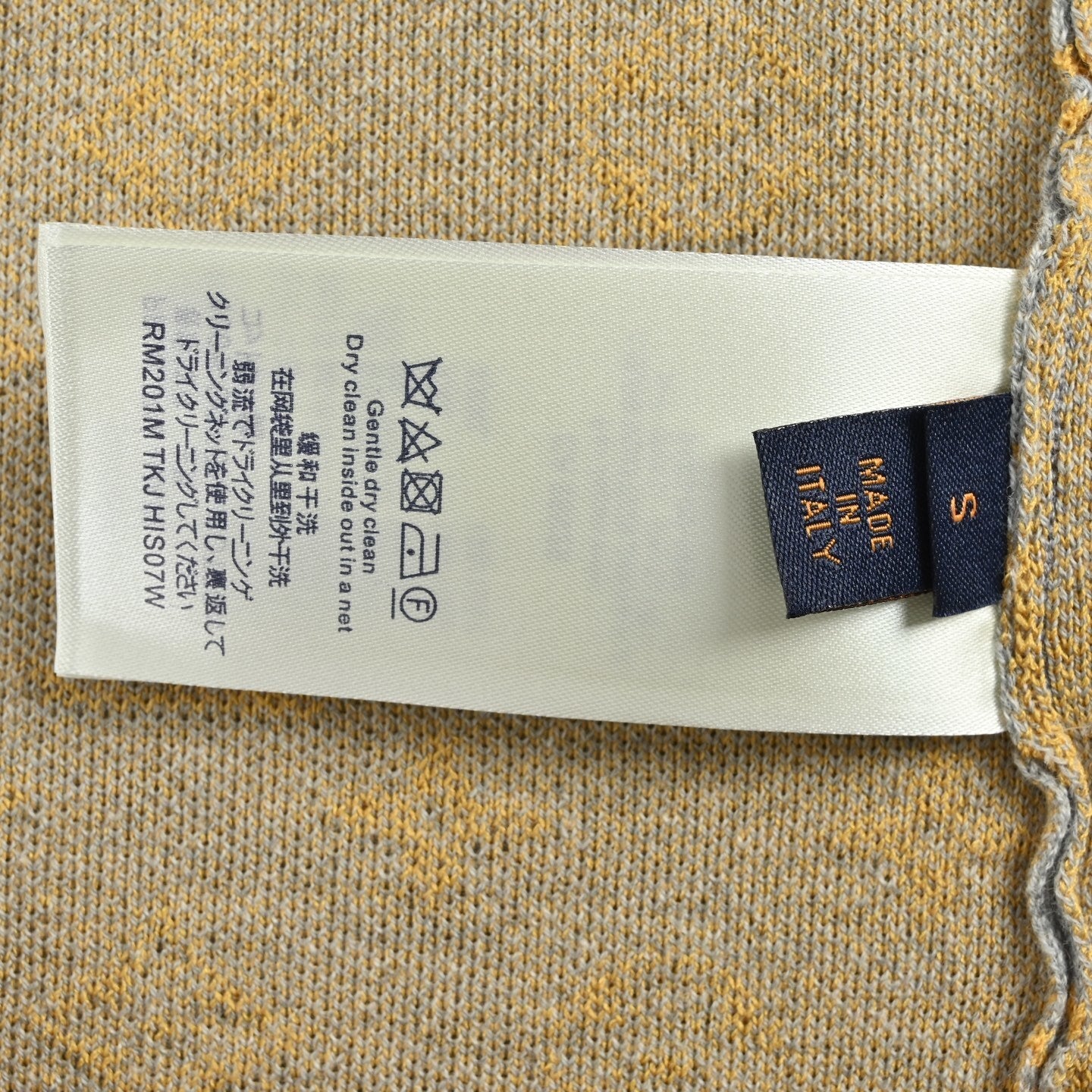 Gold Old Flower Jacquard Knitted T-shirt