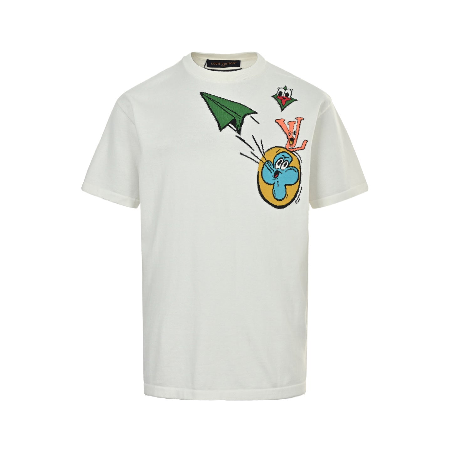 Cartoon Paper Airplane Knit T-shirt
