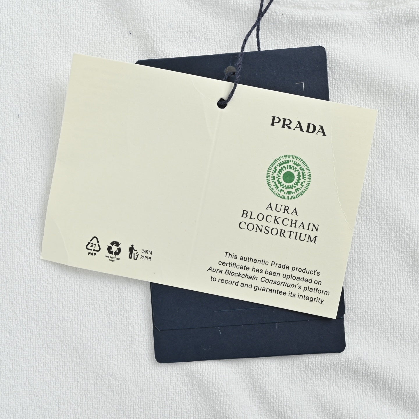 Triangular Label Terry Cloth T-shirt