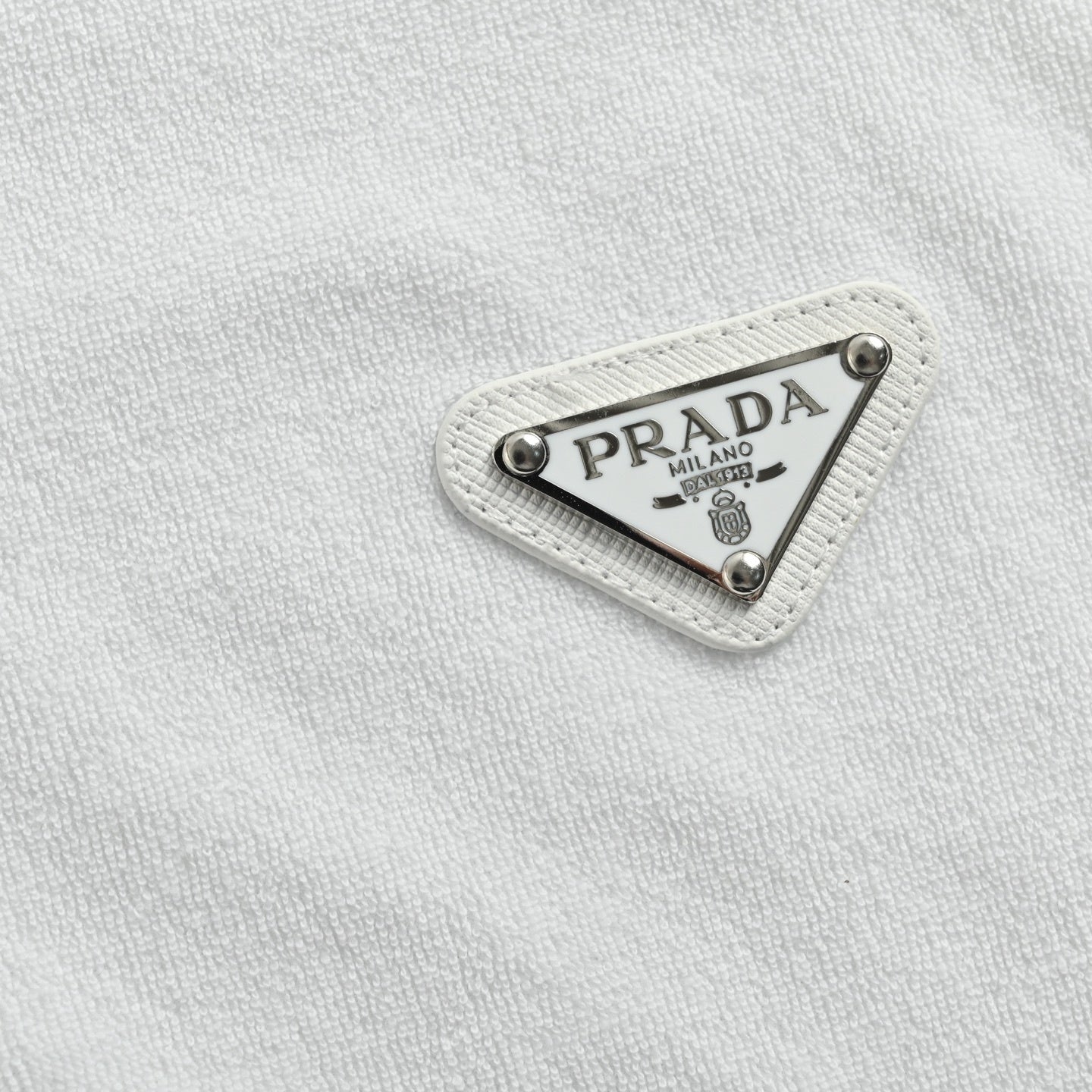 Triangular Label Terry Cloth T-shirt