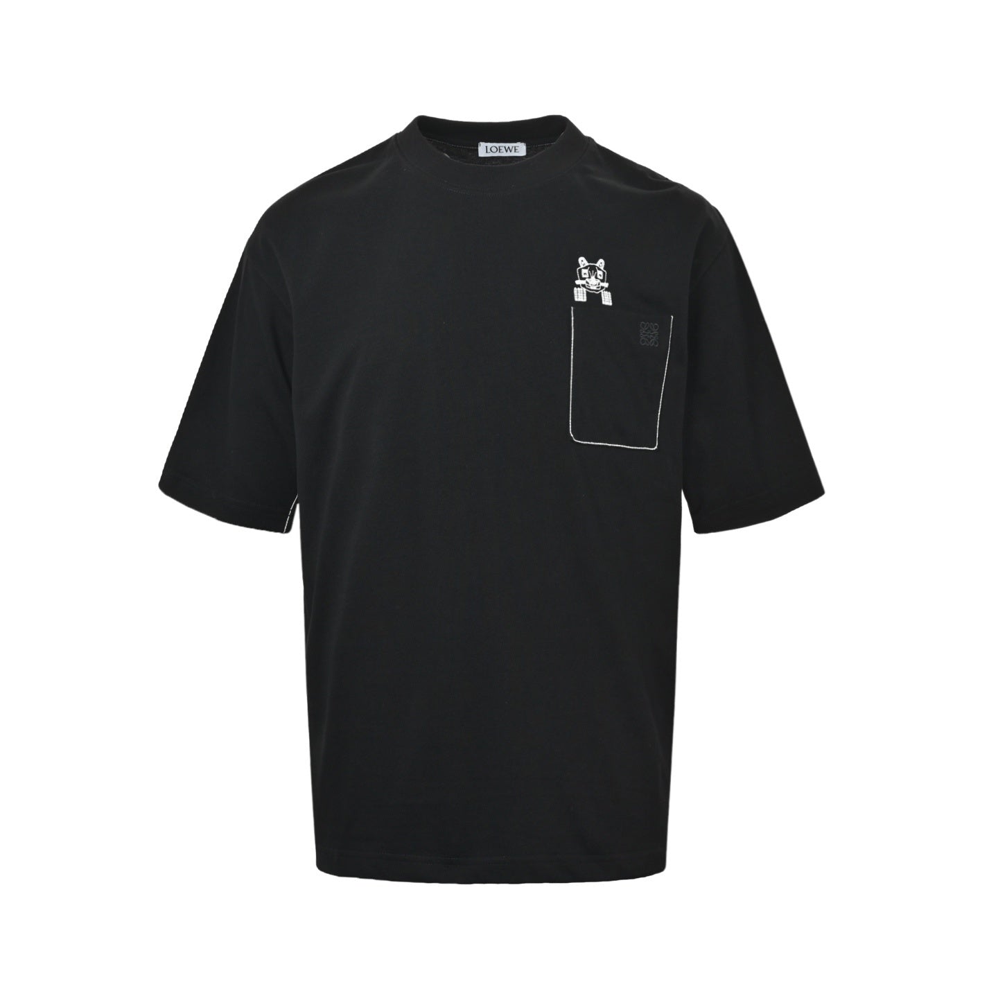 Animal Line Embroidery T-shirt