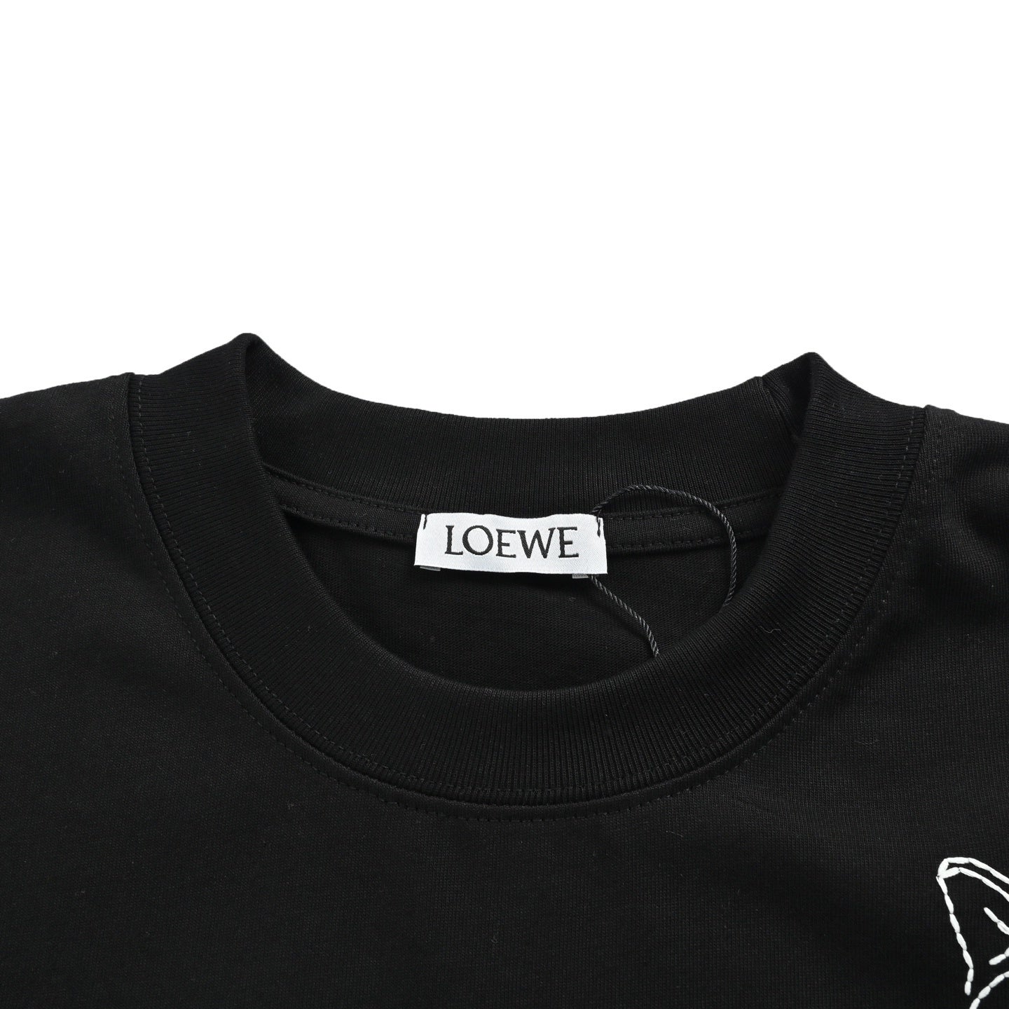 Animal Line Embroidery Short Sleeve