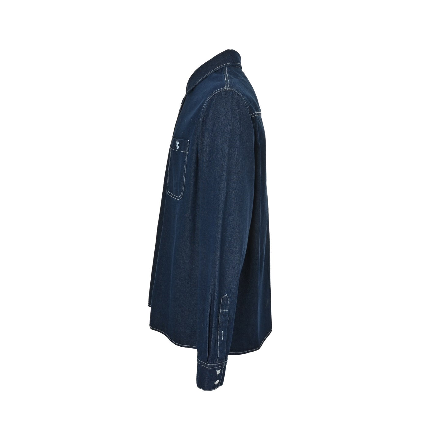 Embroidered Long-Sleeve Denim Shirt