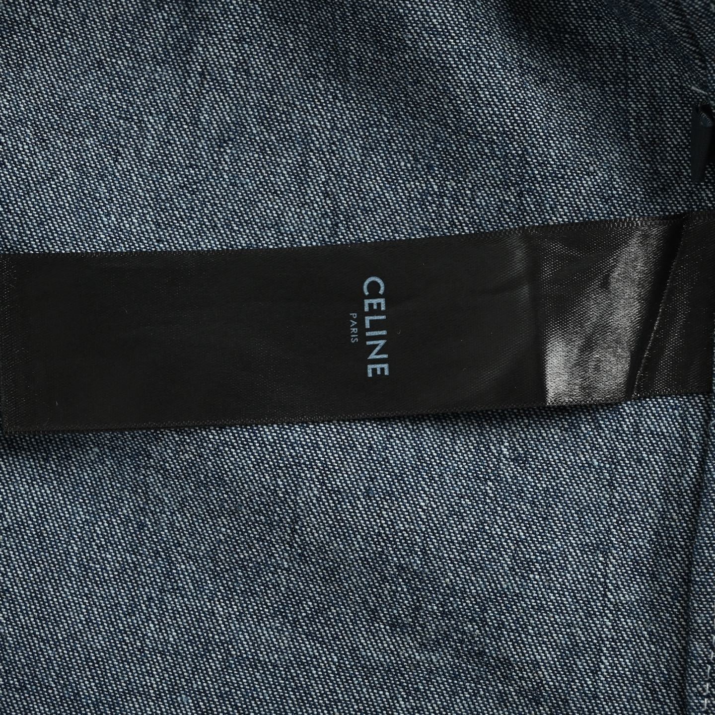 Embroidered Long-Sleeve Denim Shirt