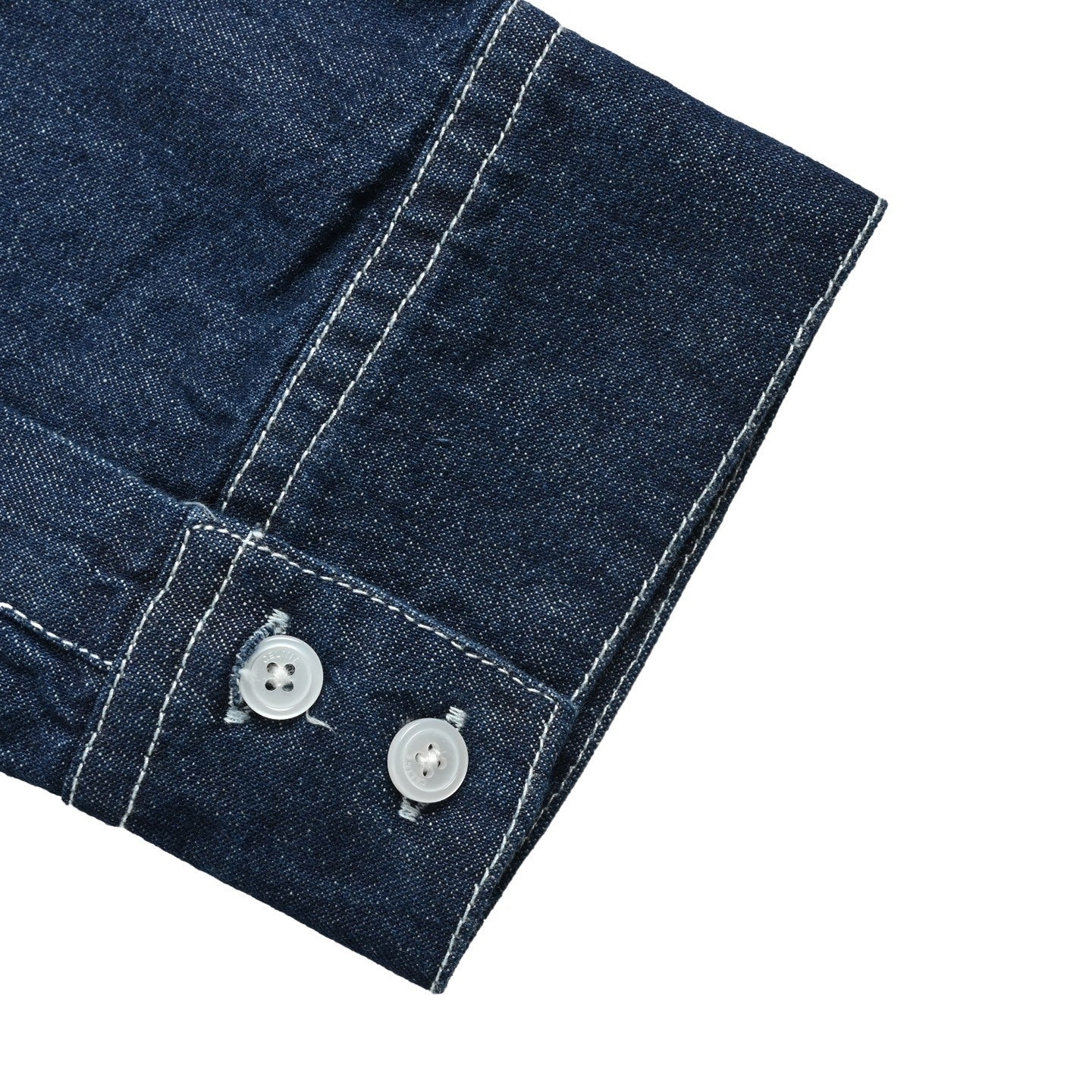 Embroidered Long-Sleeve Denim Shirt