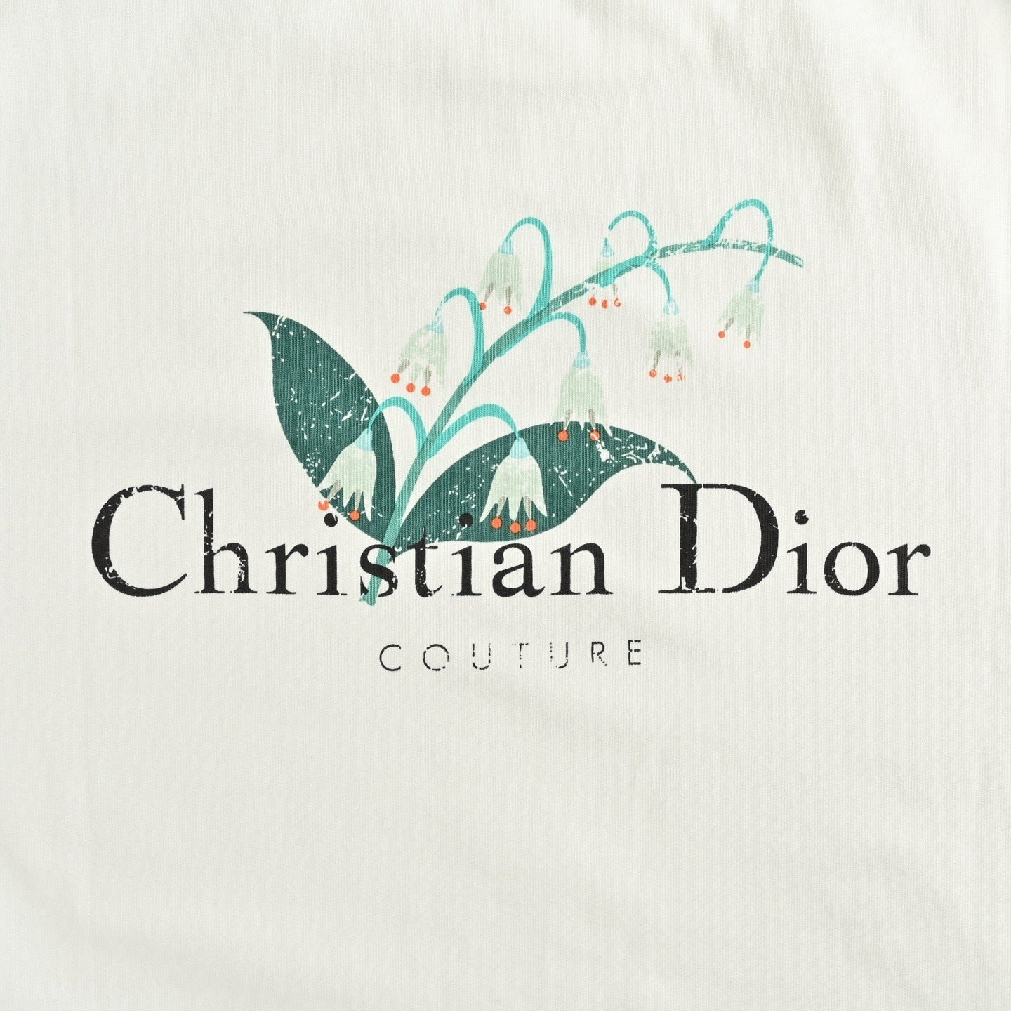 Lily of the Valley Print Ripped T-shirt