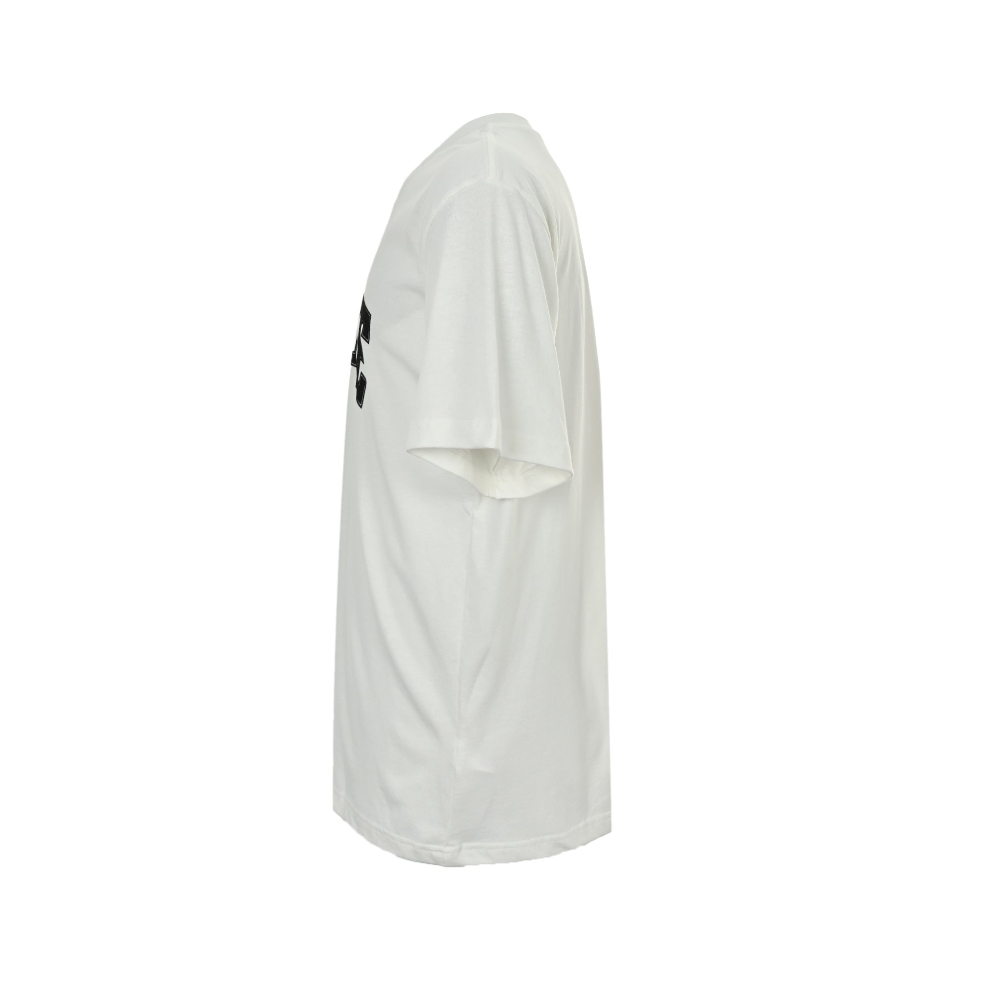 Arc-shaped flocked print T-shirt