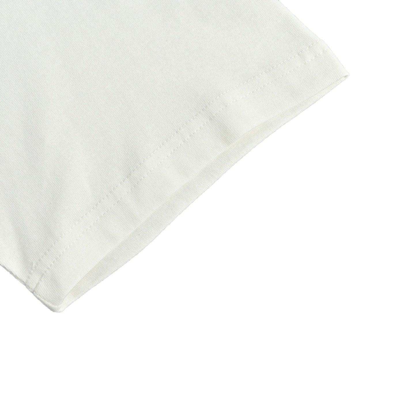 Arc-shaped flocked print T-shirt